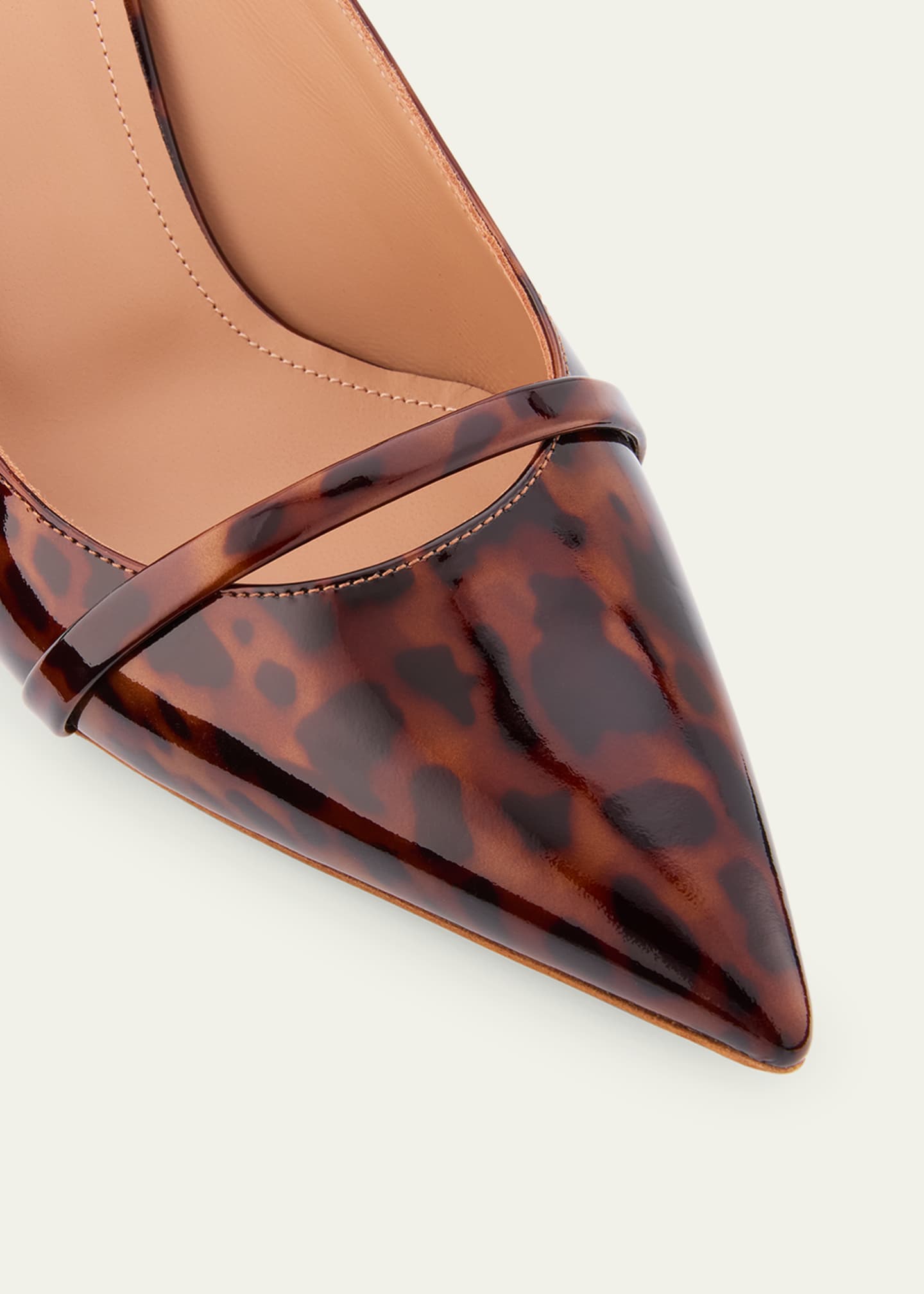 Malone Souliers Aurora Leopard Patent Leather Mules Image 5 of 6