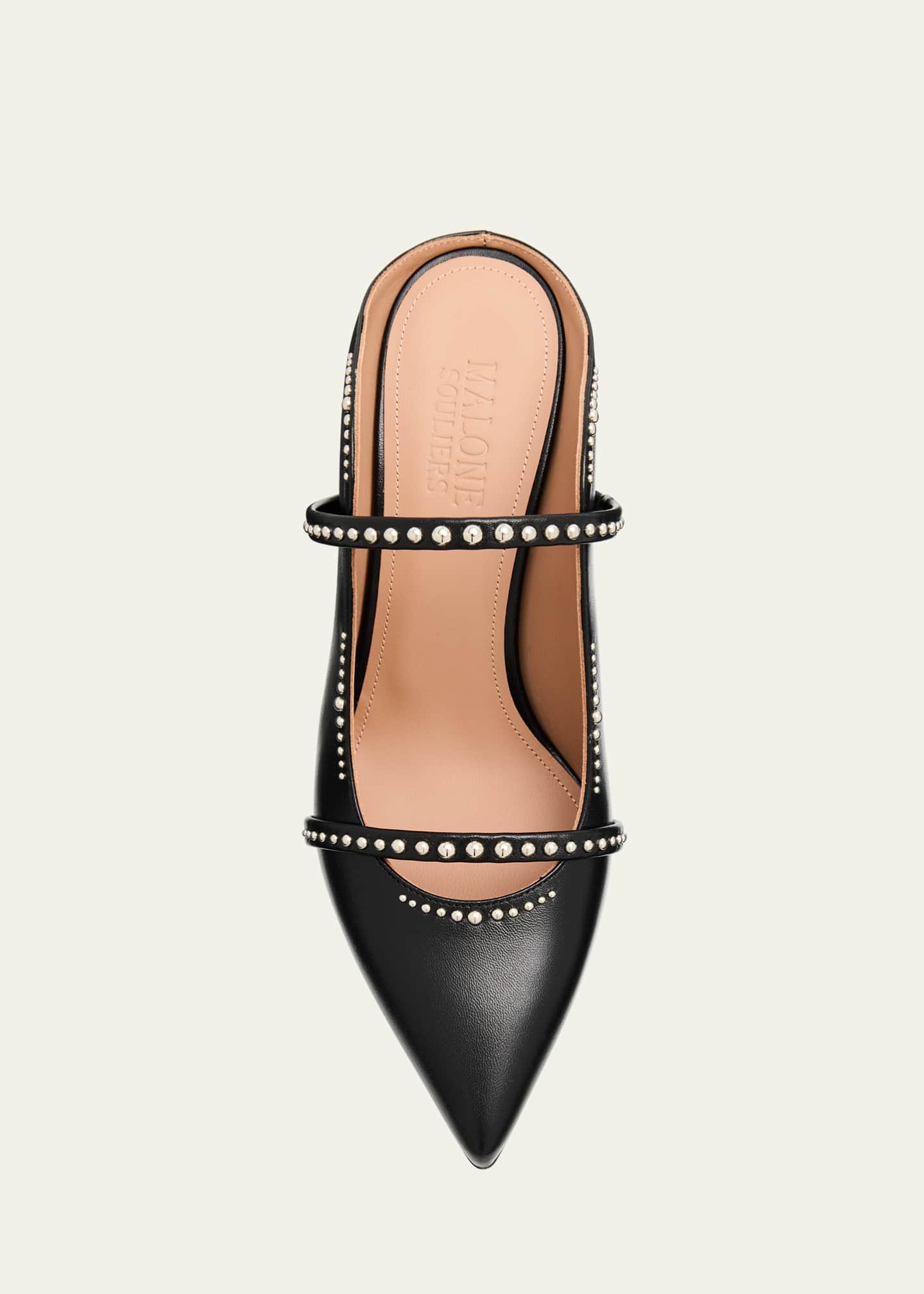 Malone Souliers Maureen Studded Nappa Leather Double-Strap Mules Image 6 of 6