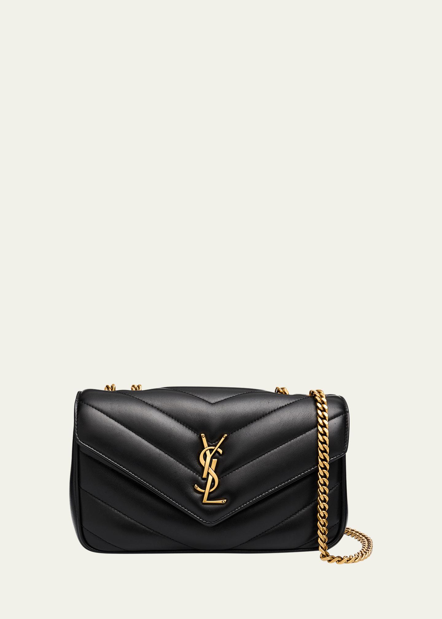 Saint Laurent Loulou Small YSL Shoulder Bag in Quilted Leather