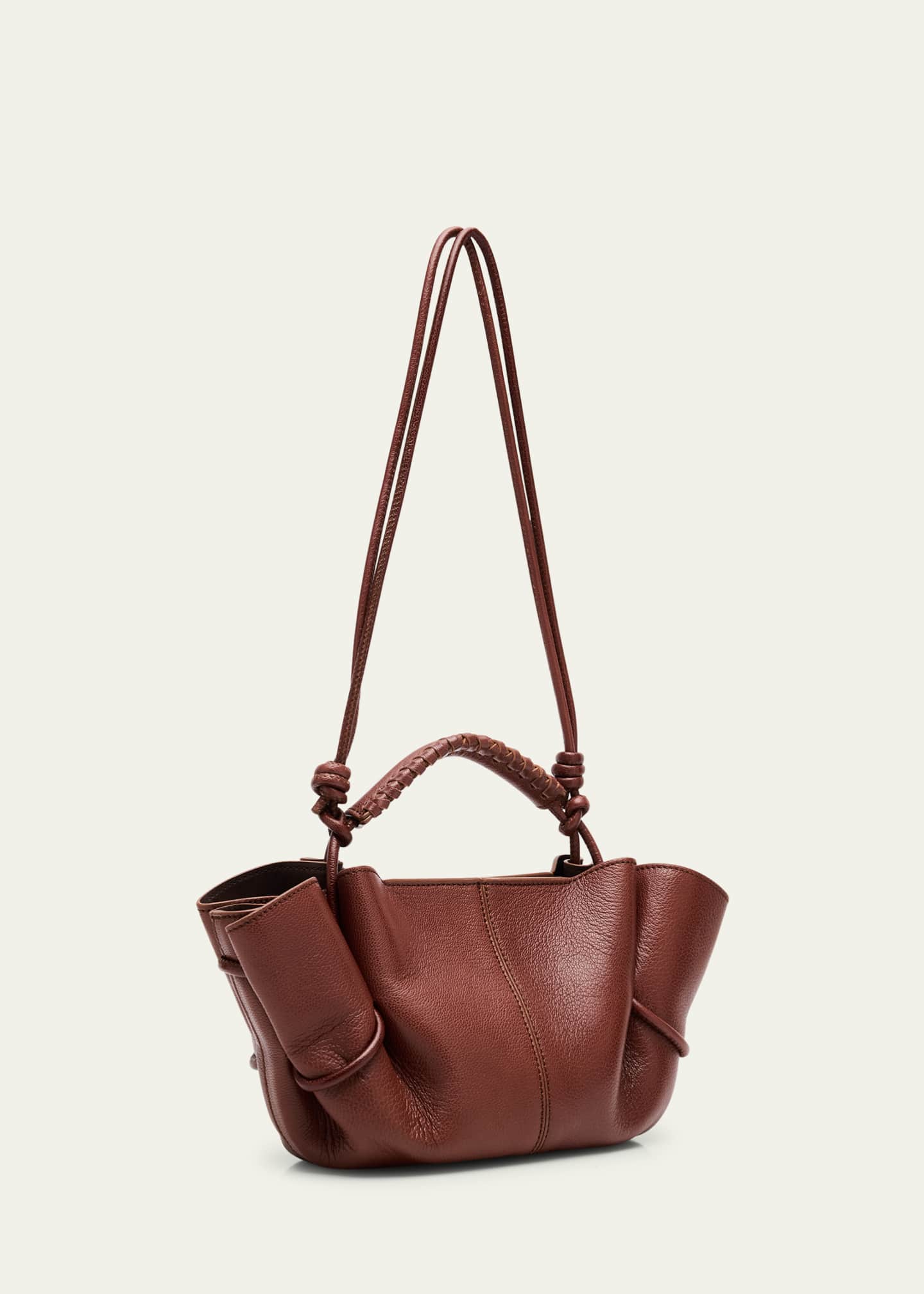 HEREU Arta Mini Pleated Leather Crossbody Bag - Bergdorf Goodman