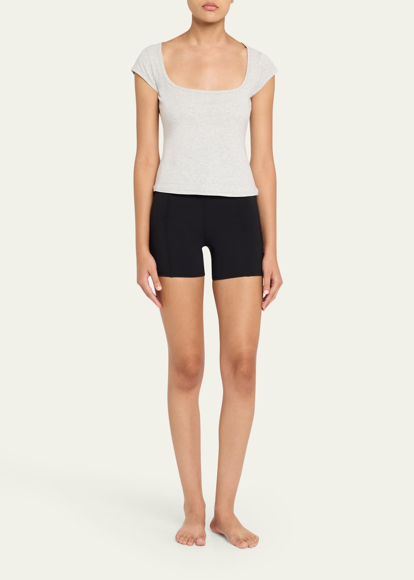 SKIMS Scoop-Neck Cotton Jersey Tee Image 2 of 5
