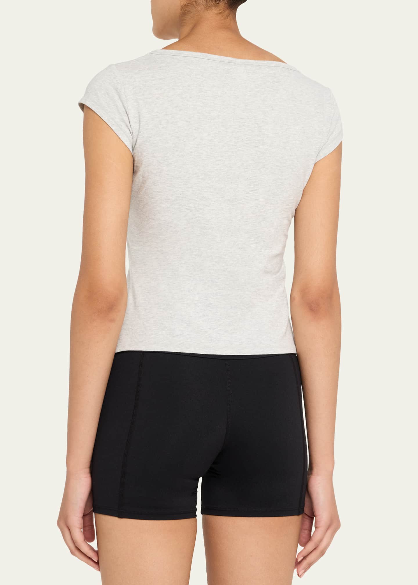 SKIMS Scoop-Neck Cotton Jersey Tee Image 3 of 5