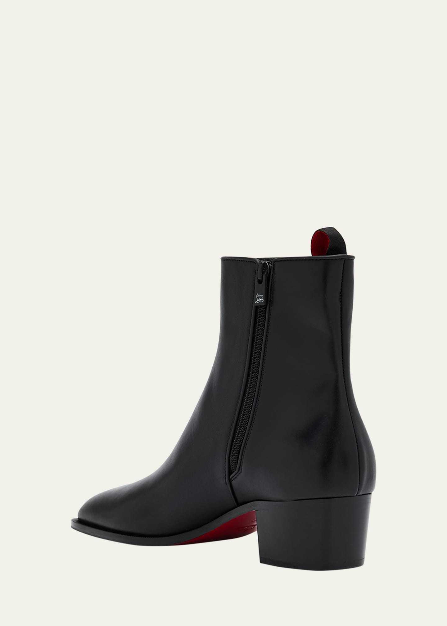 Christian Louboutin Men's Ziggissimo Forever Leather Ankle Boots Image 2 of 4