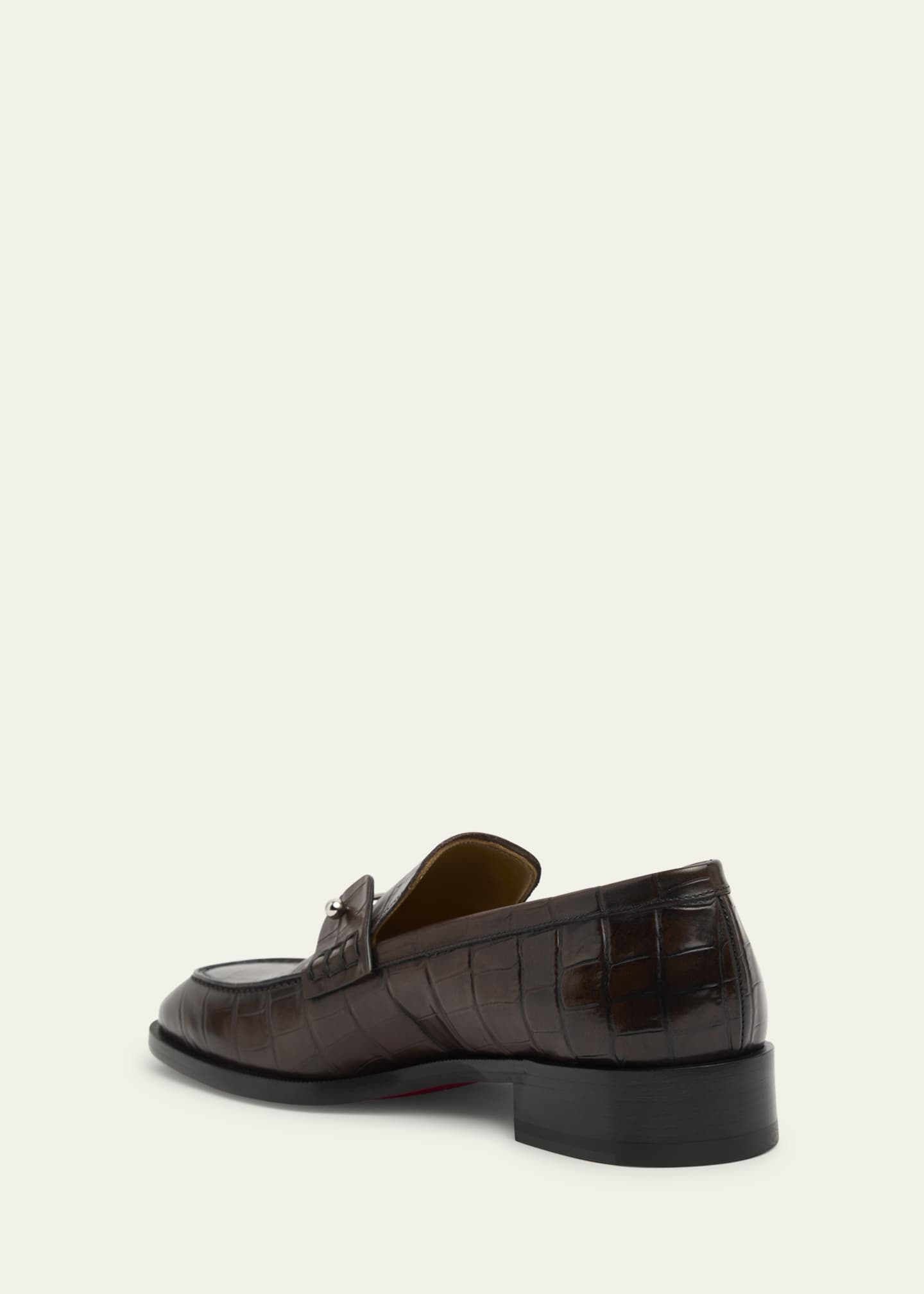 Christian Louboutin Men's Chambelimoc Croc-Effect Loafers Image 2 of 4