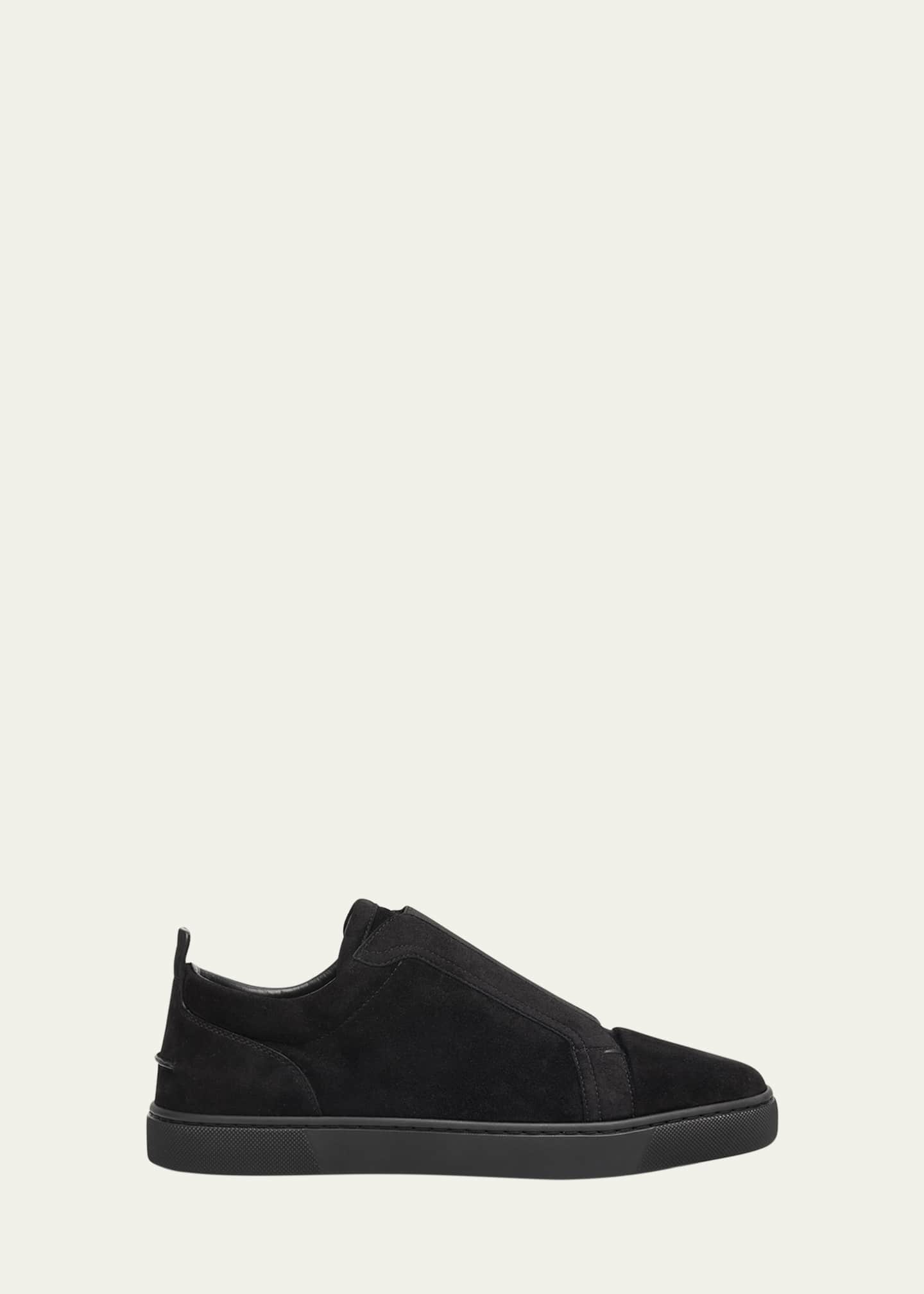 Christian Louboutin Men's St Louis Suede Slip-On Sneakers Image 1 of 4