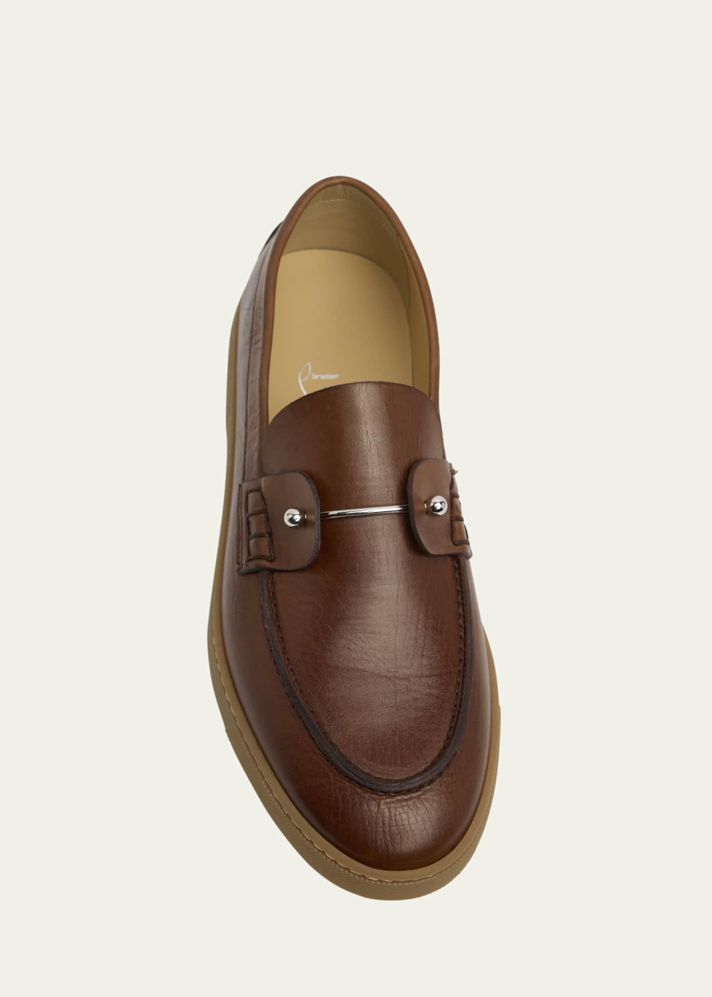 Christian Louboutin Men's Chambeliboat Leather Loafers Image 4 of 4