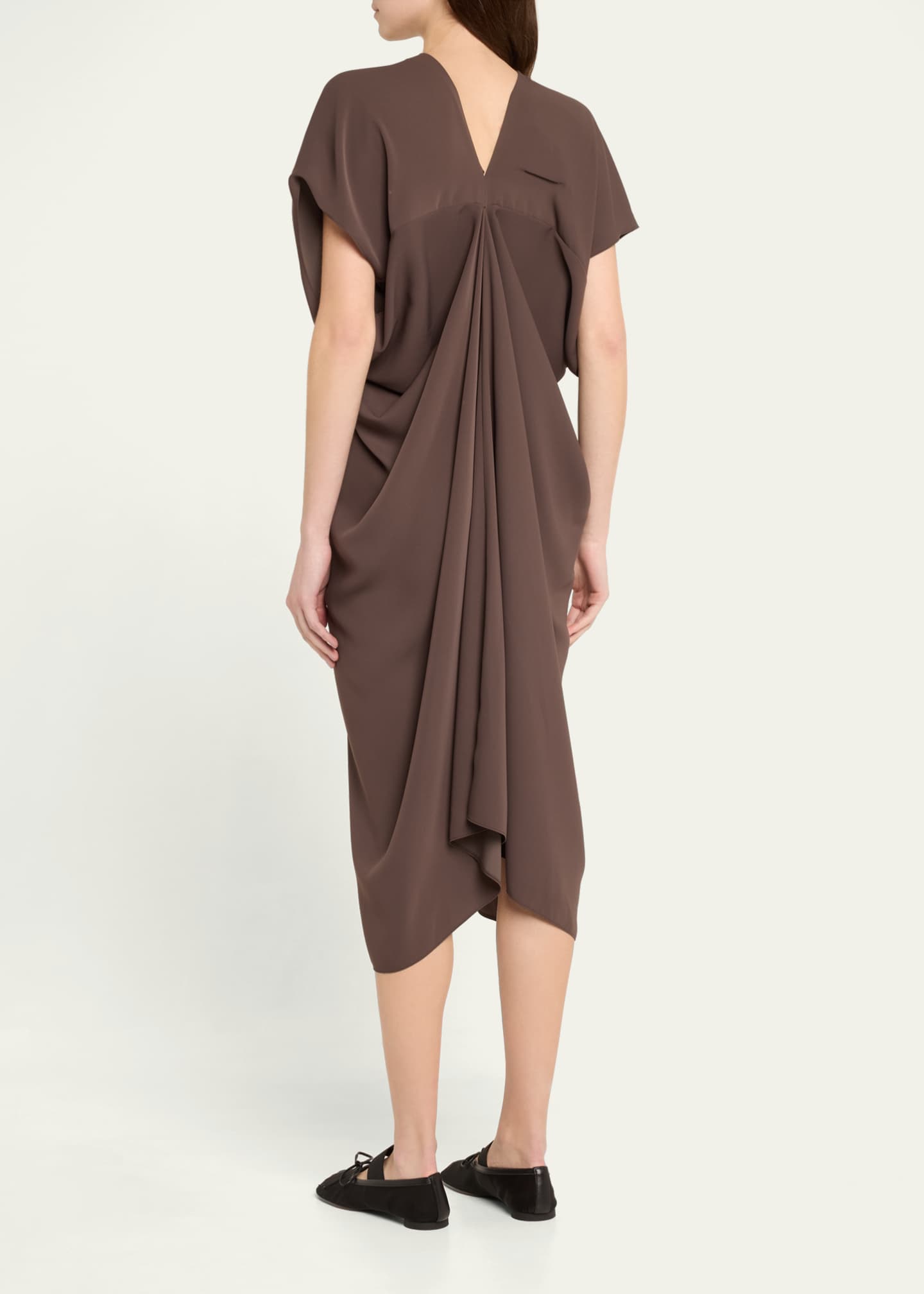 【Maison Margiela 】MOIRE POLYESTER DRESS Maison Margiela Moiré Polyester Dress In Black - 33% Off