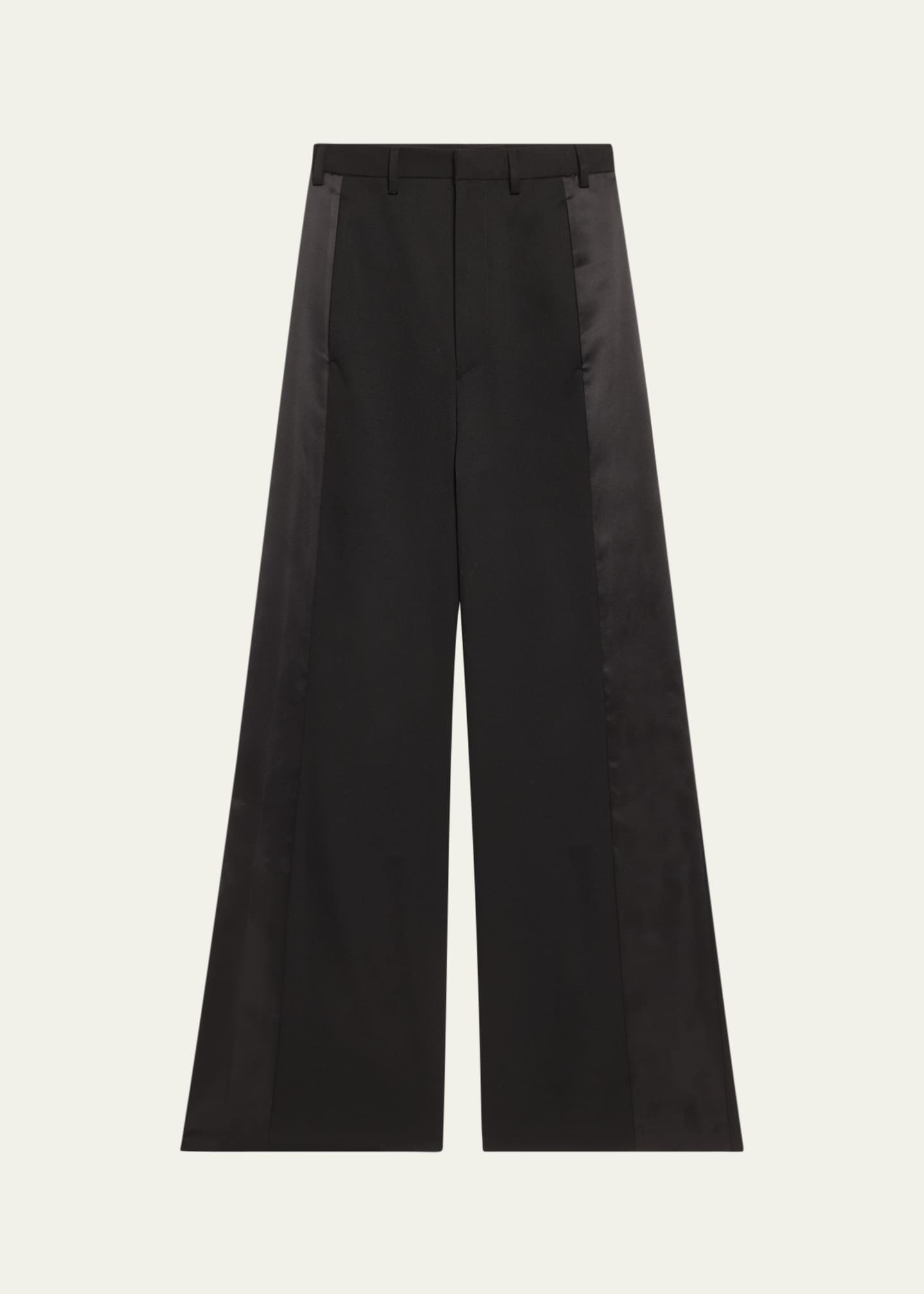 MM6 Maison Margiela Wide-Leg Satin Panel Pants - Bergdorf