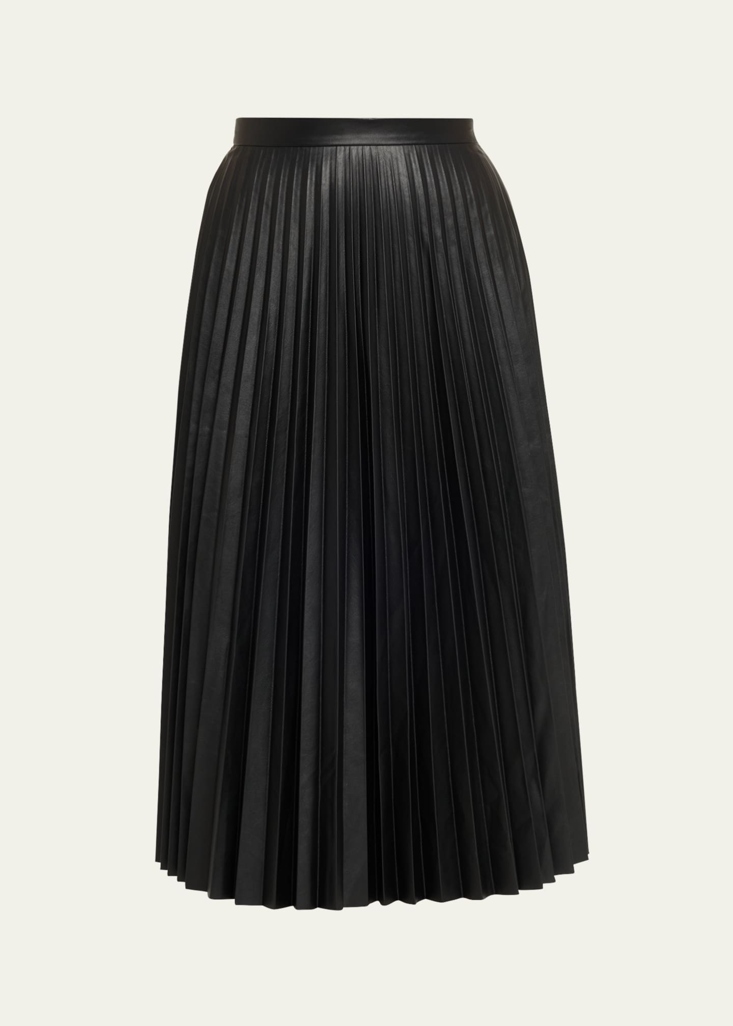 MM6 Maison Margiela Pleated Vegan Leather Midi Skirt - Bergdorf