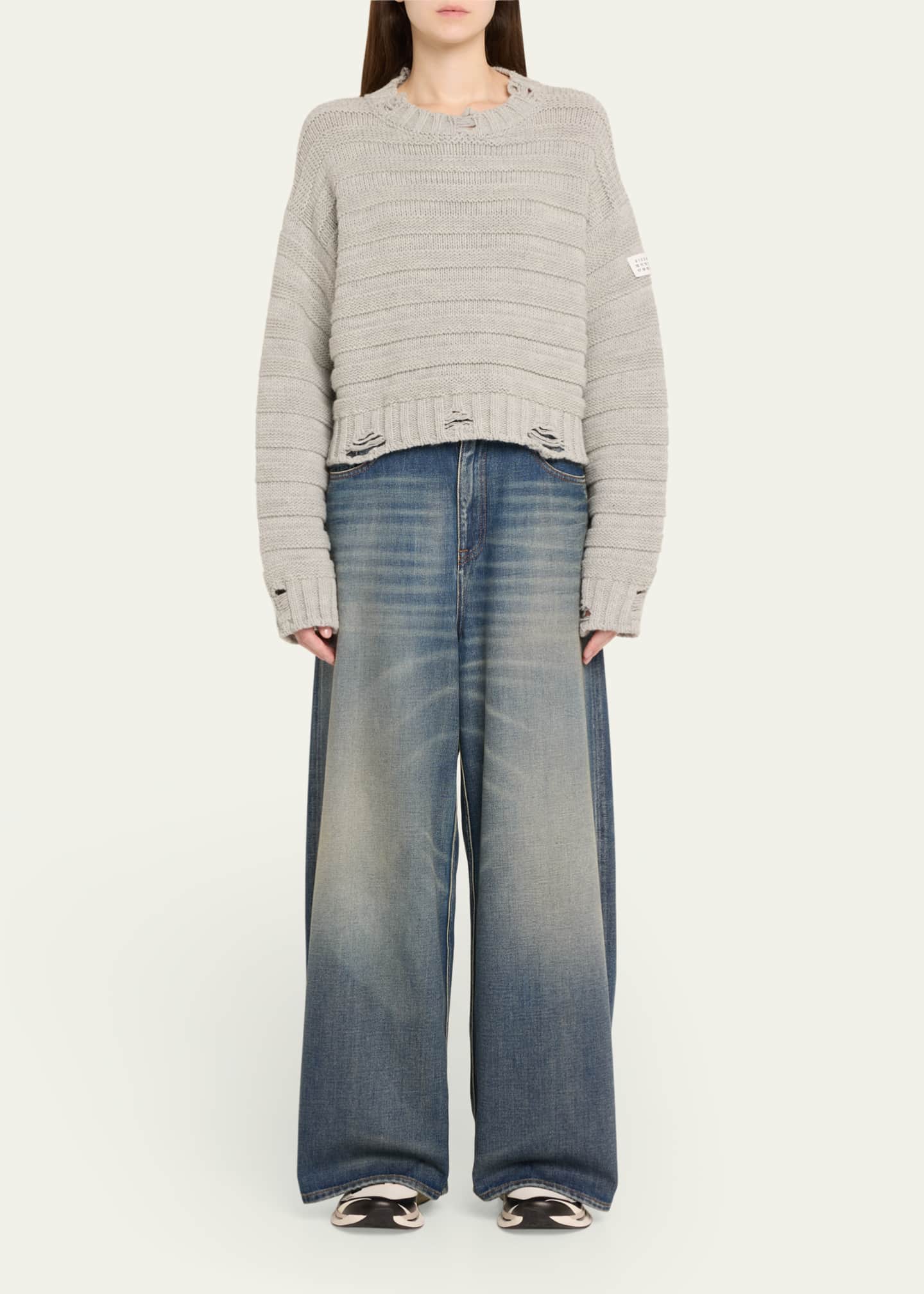 MM6 Maison Margiela 5-Pocket Drawstring Jeans - Bergdorf Goodman