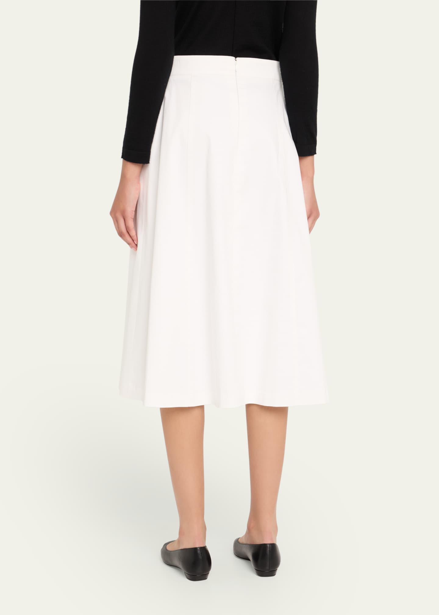Carolina Herrera Button Front Midi Skirt Image 3 of 5