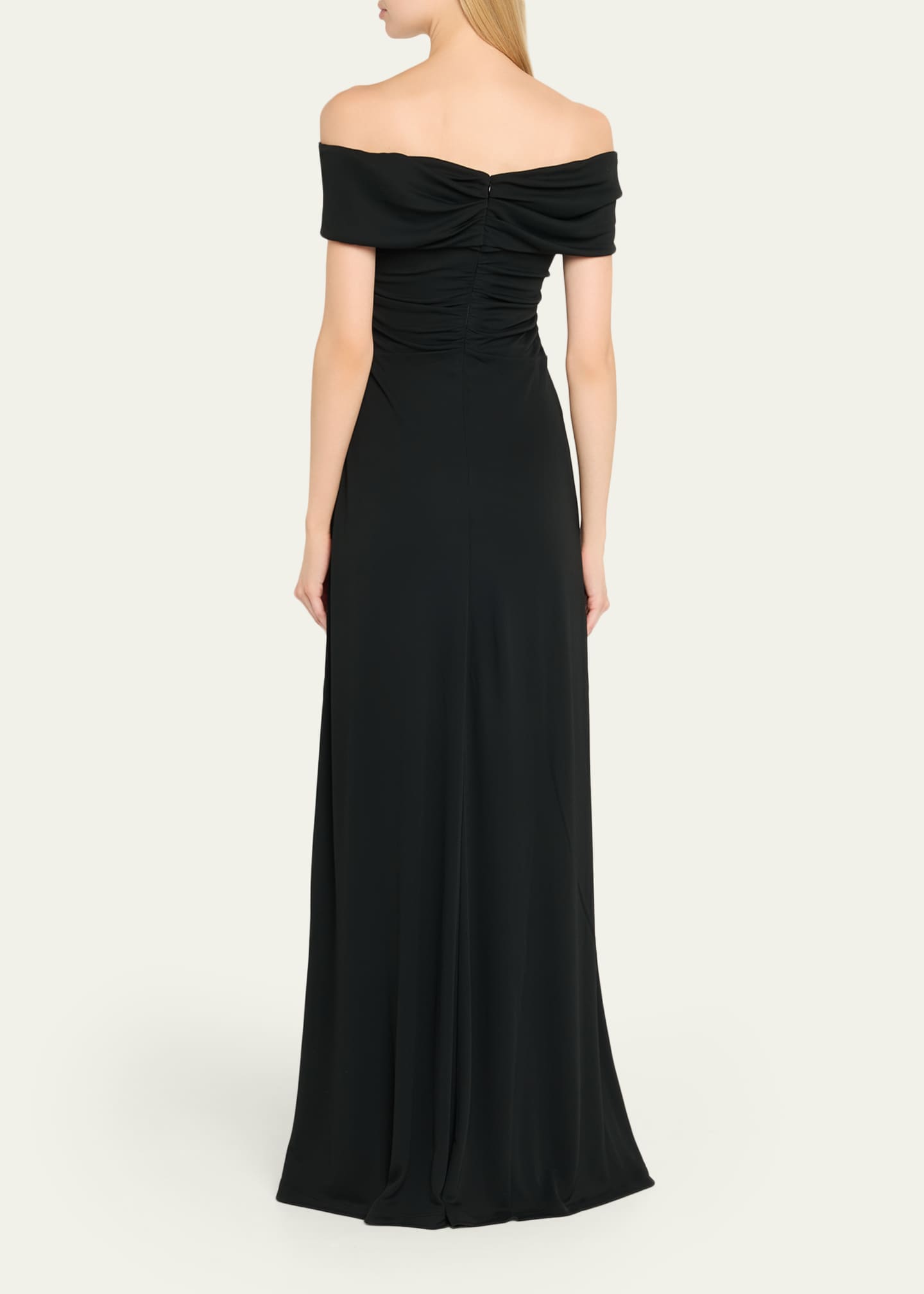 Carolina Herrera Off-The-Shoulder Ruched Gown Image 3 of 5
