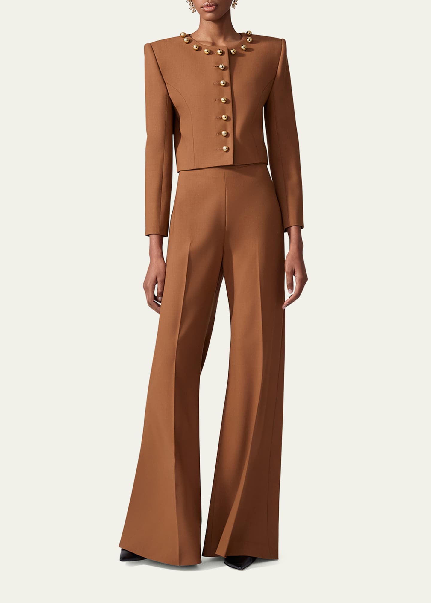 Carolina Herrera Diane High-Rise Wide-Leg Pants Image 2 of 3