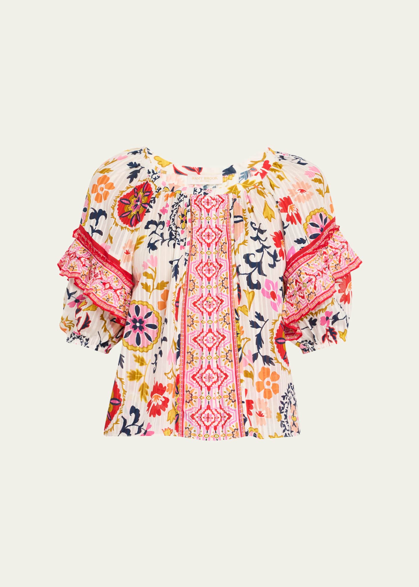 Ramy Brook Rebeca Scoop-Neck Blouse Image 1 of 5
