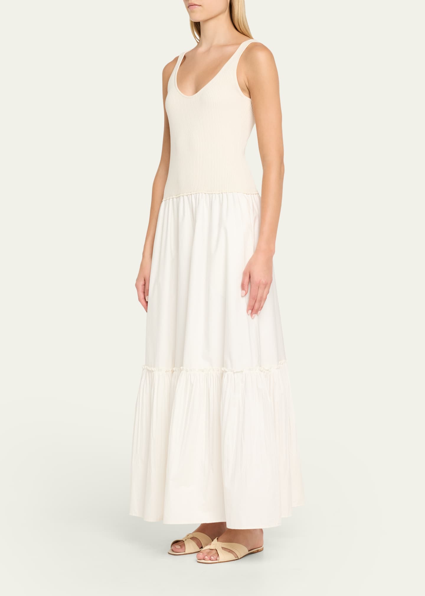 Ramy Brook Dawson Mixed-Media Maxi Dress Image 4 of 5
