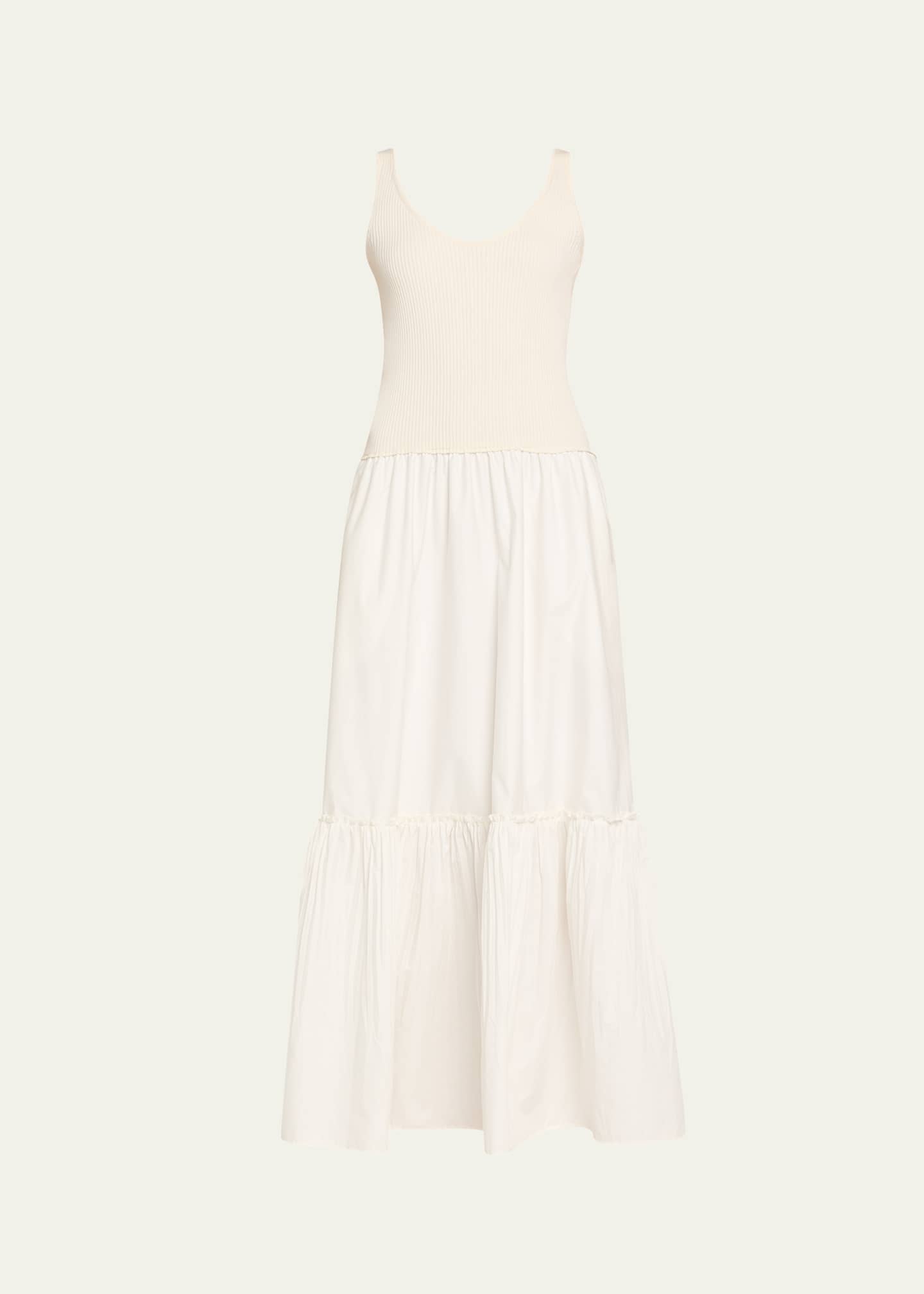 Ramy Brook Dawson Mixed-Media Maxi Dress Image 1 of 5