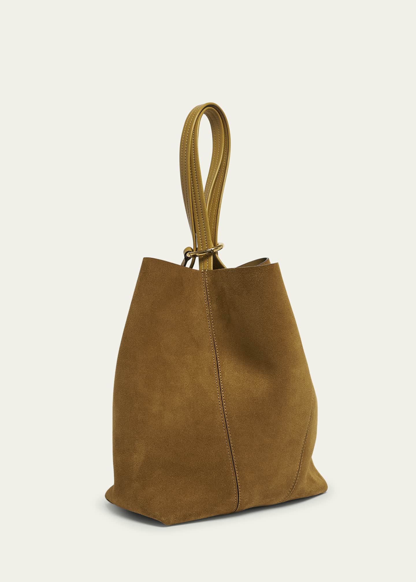 Chloe Spin Medium Tote Bag in Suede Image 3 of 6