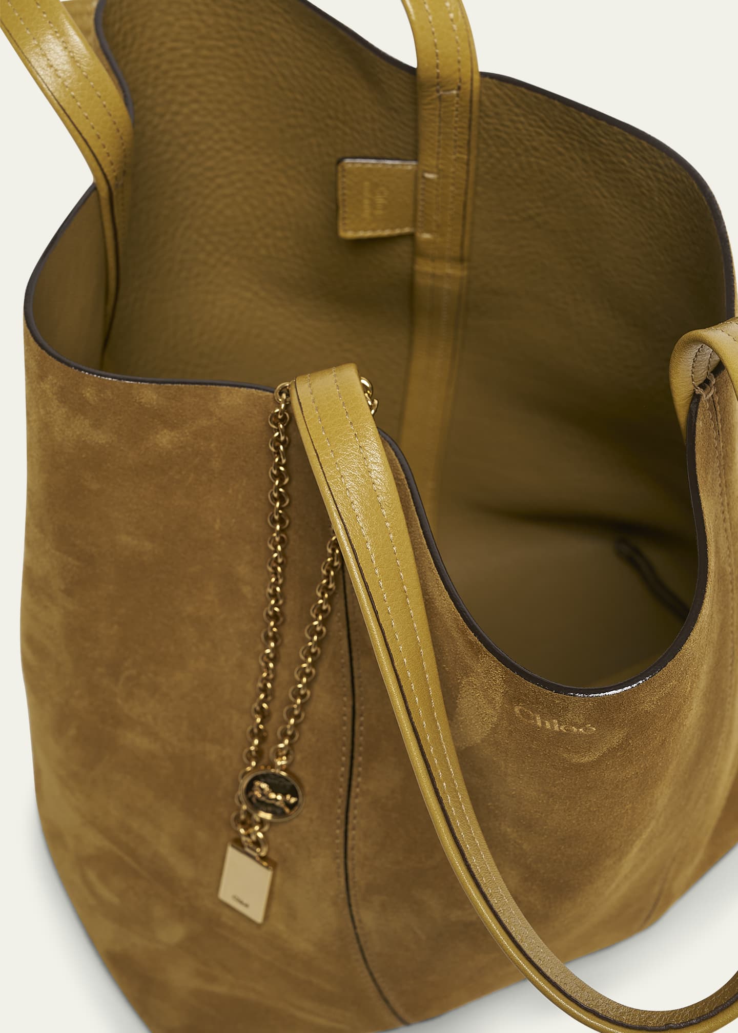 Chloe Spin Medium Tote Bag in Suede Image 4 of 6