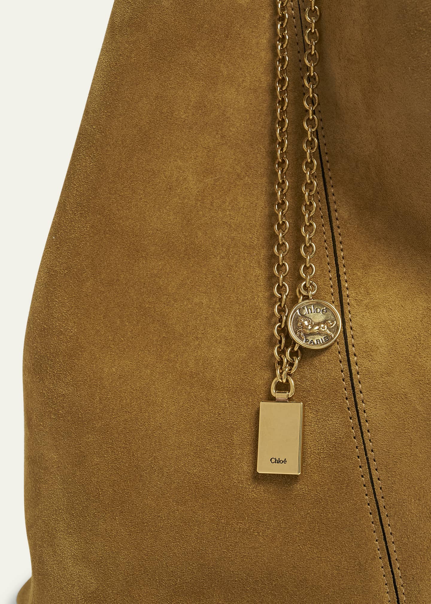 Chloe Spin Medium Tote Bag in Suede Image 6 of 6