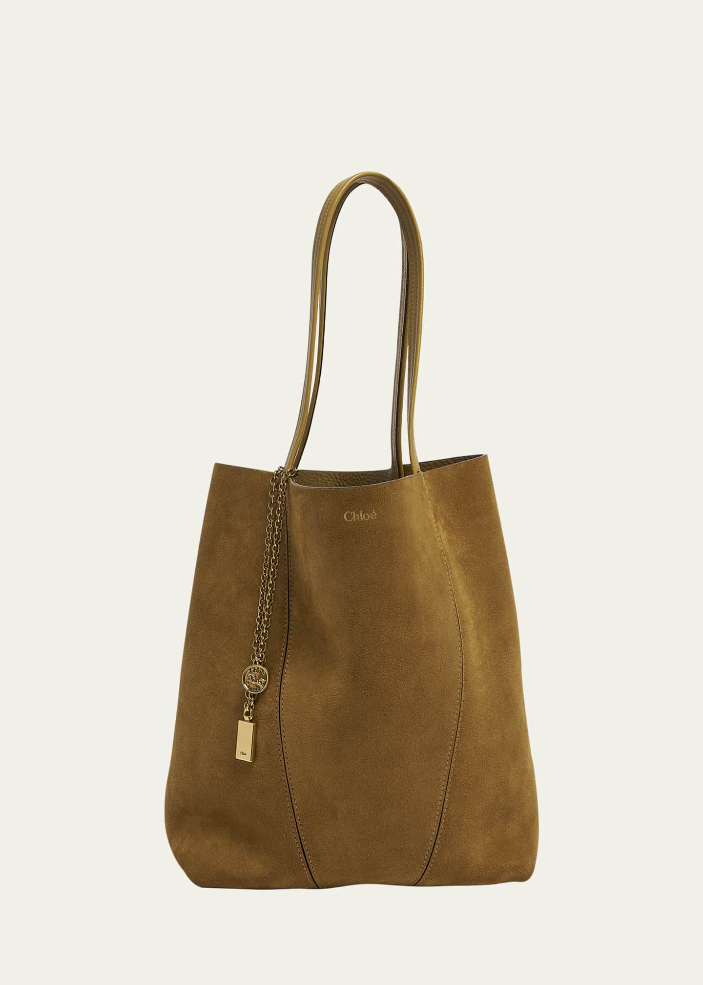 Chloe Spin Medium Tote Bag in Suede Image 1 of 6