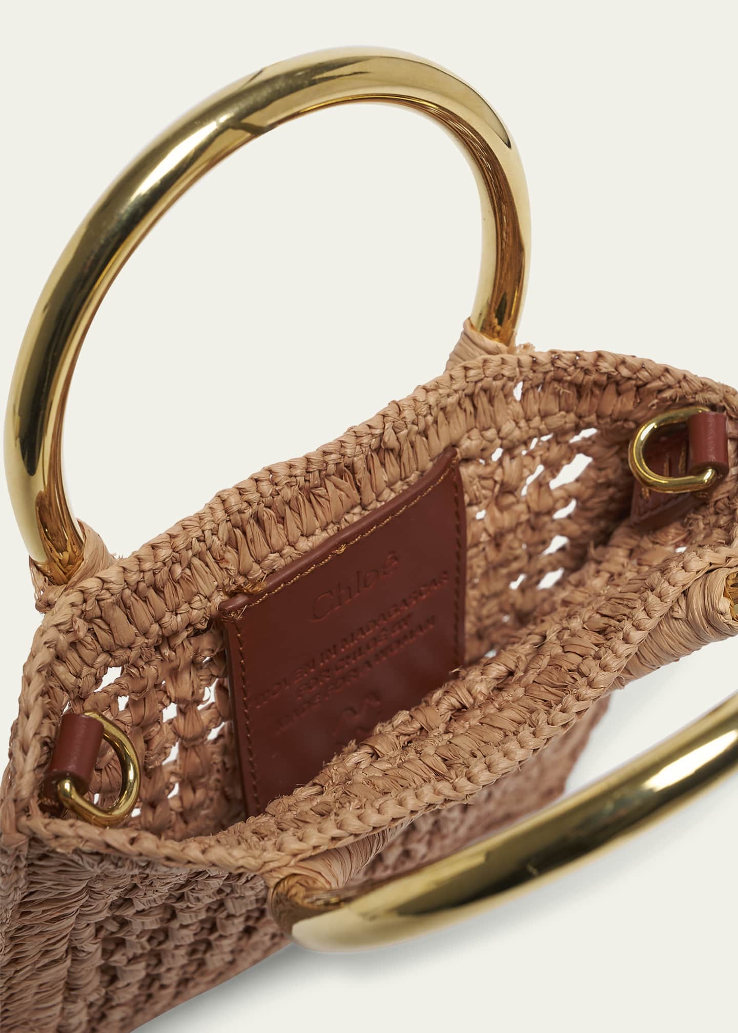 トートバッグ Chloe SS25 Summer Banana Crochet Tote Bag Chloe Summer Banana Tote Bag in Crochet Fabric - Bergdorf