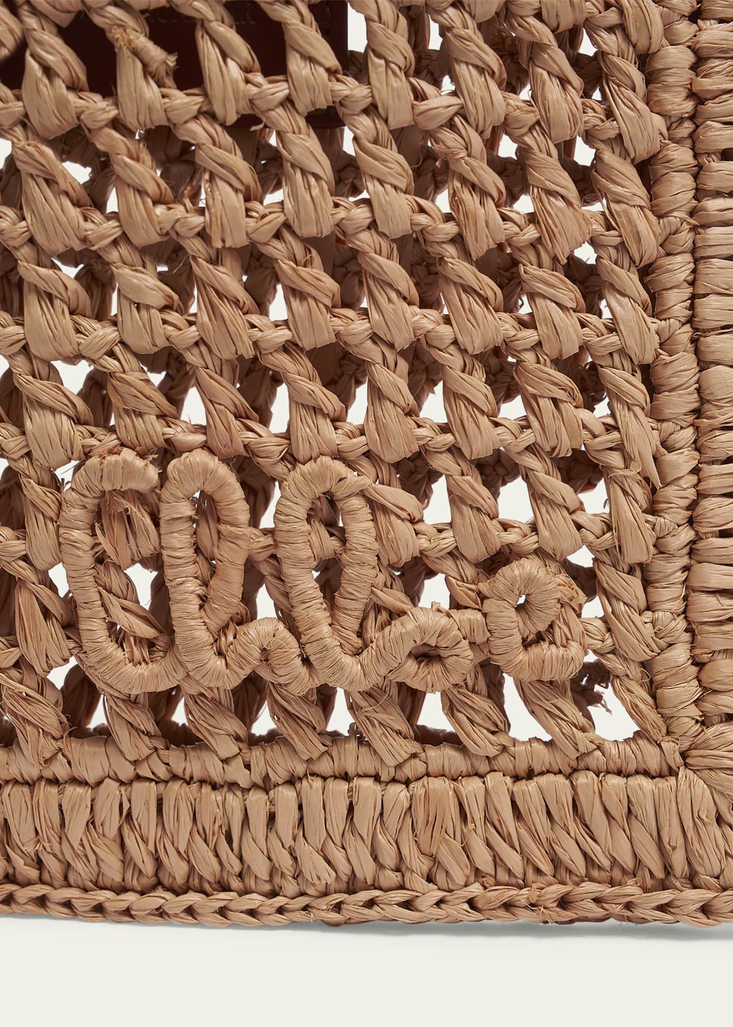 Chloe Summer Banana Tote Bag in Crochet Paper and Leather Image 6 of 6