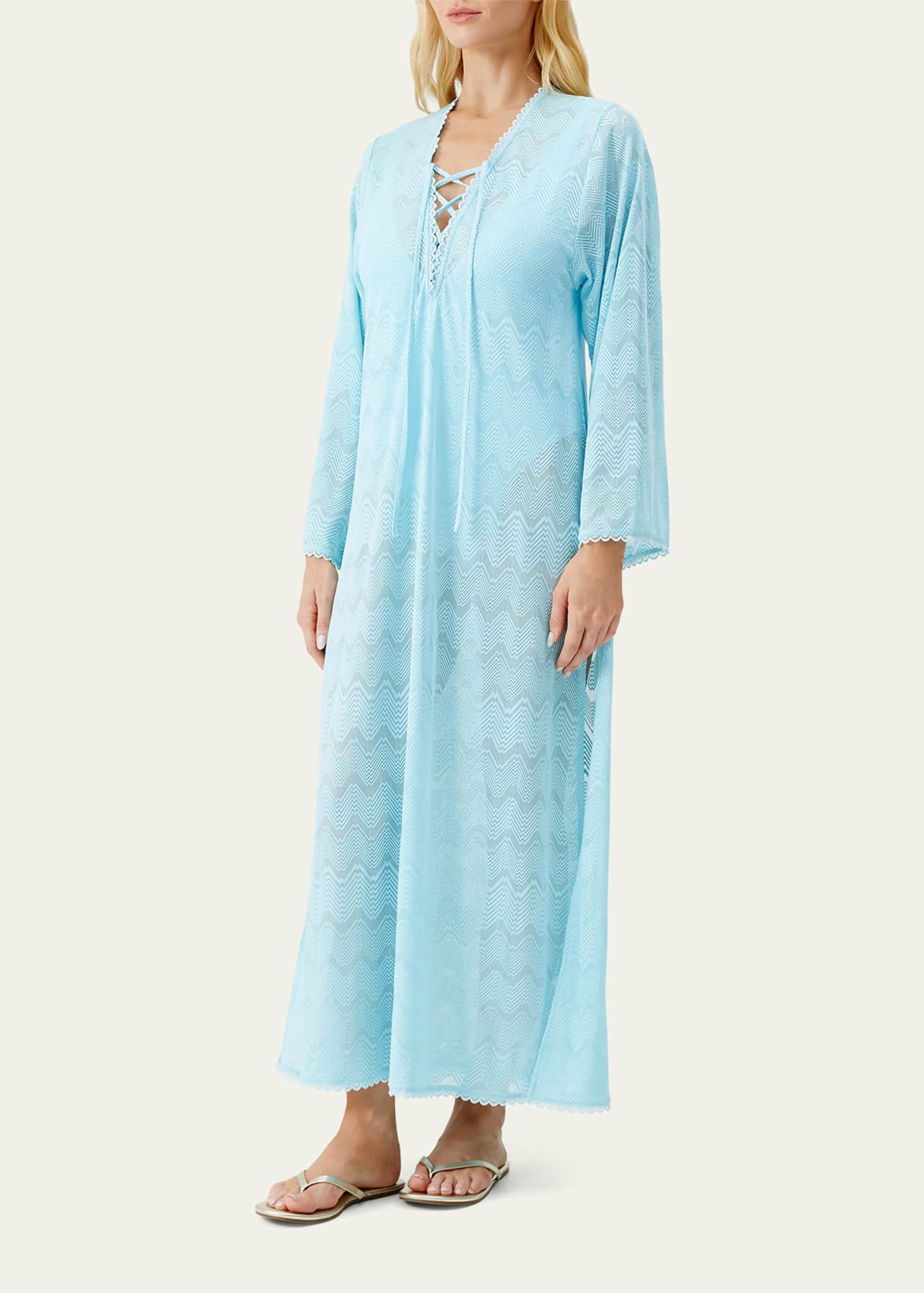 Melissa Odabash Kimberly Zig-Zag Kaftan Coverup Image 2 of 4