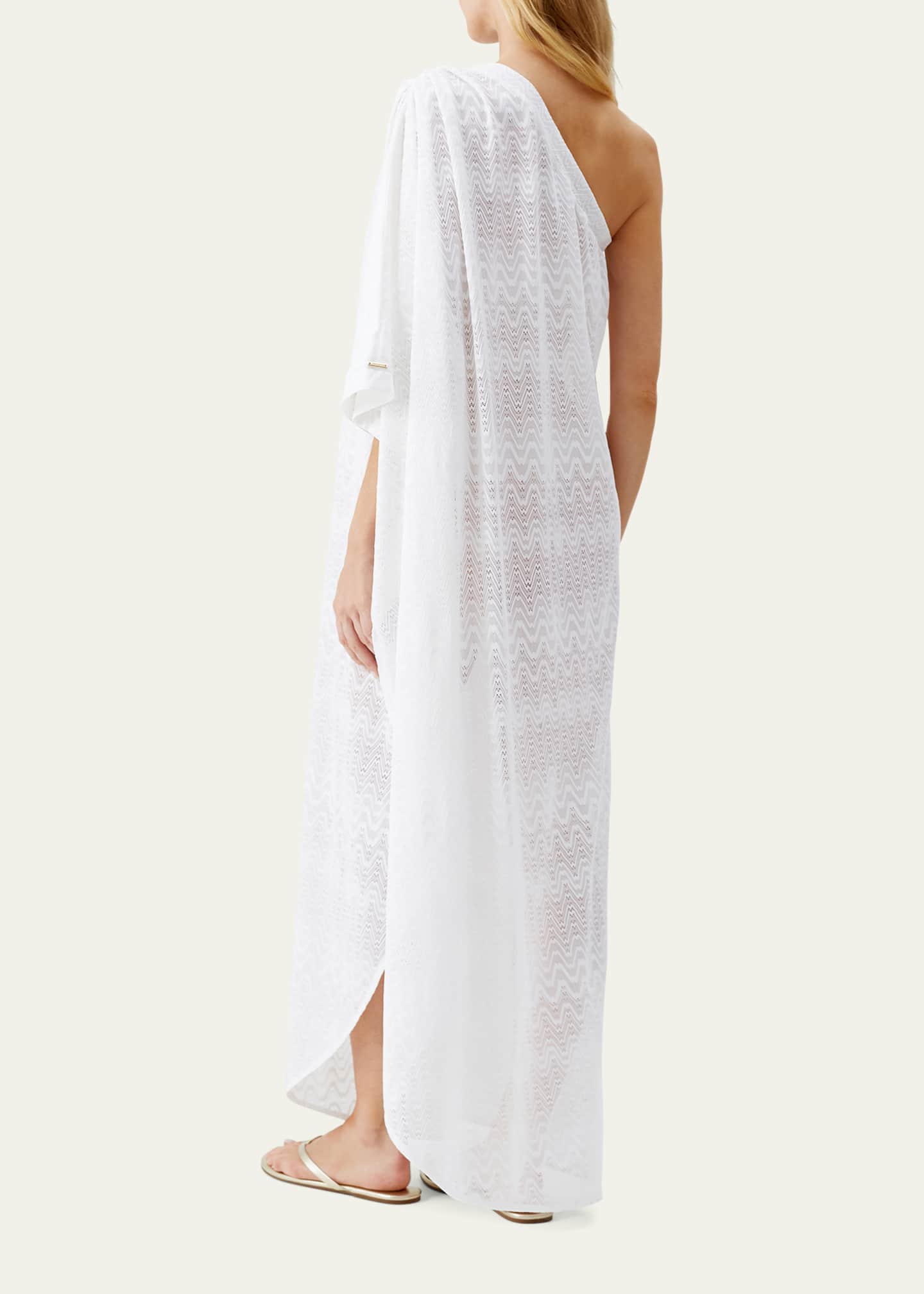 Melissa Odabash Savannah Asymmetric Zig-Zag Caftan Coverup Image 3 of 4