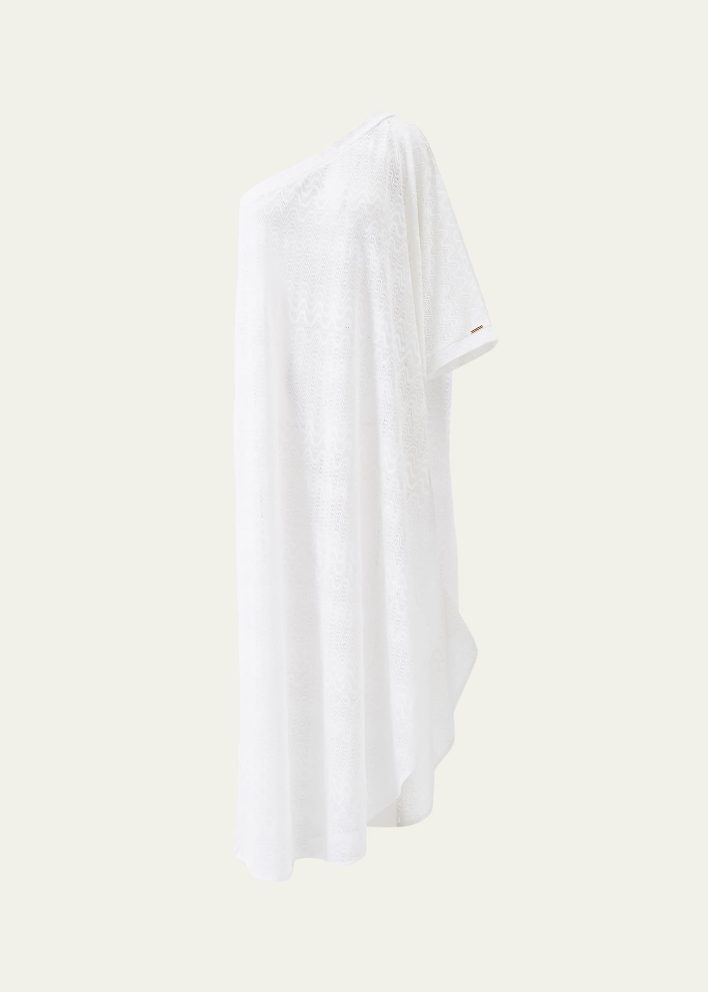 Melissa Odabash Savannah Asymmetric Zig-Zag Caftan Coverup Image 1 of 4