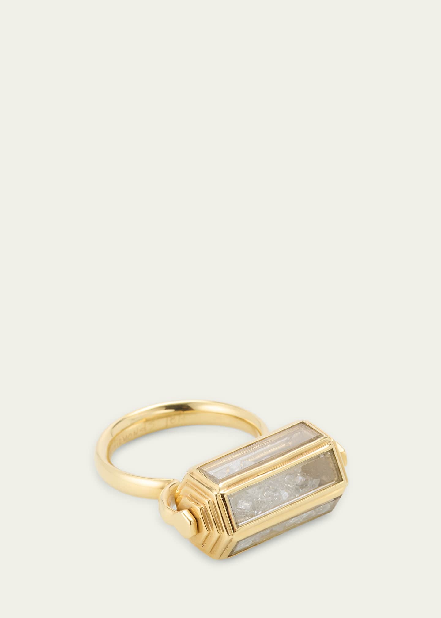 Moritz Glik 18K Gold Lotto Diamond Kaleidoscope Shaker Ring Image 3 of 4