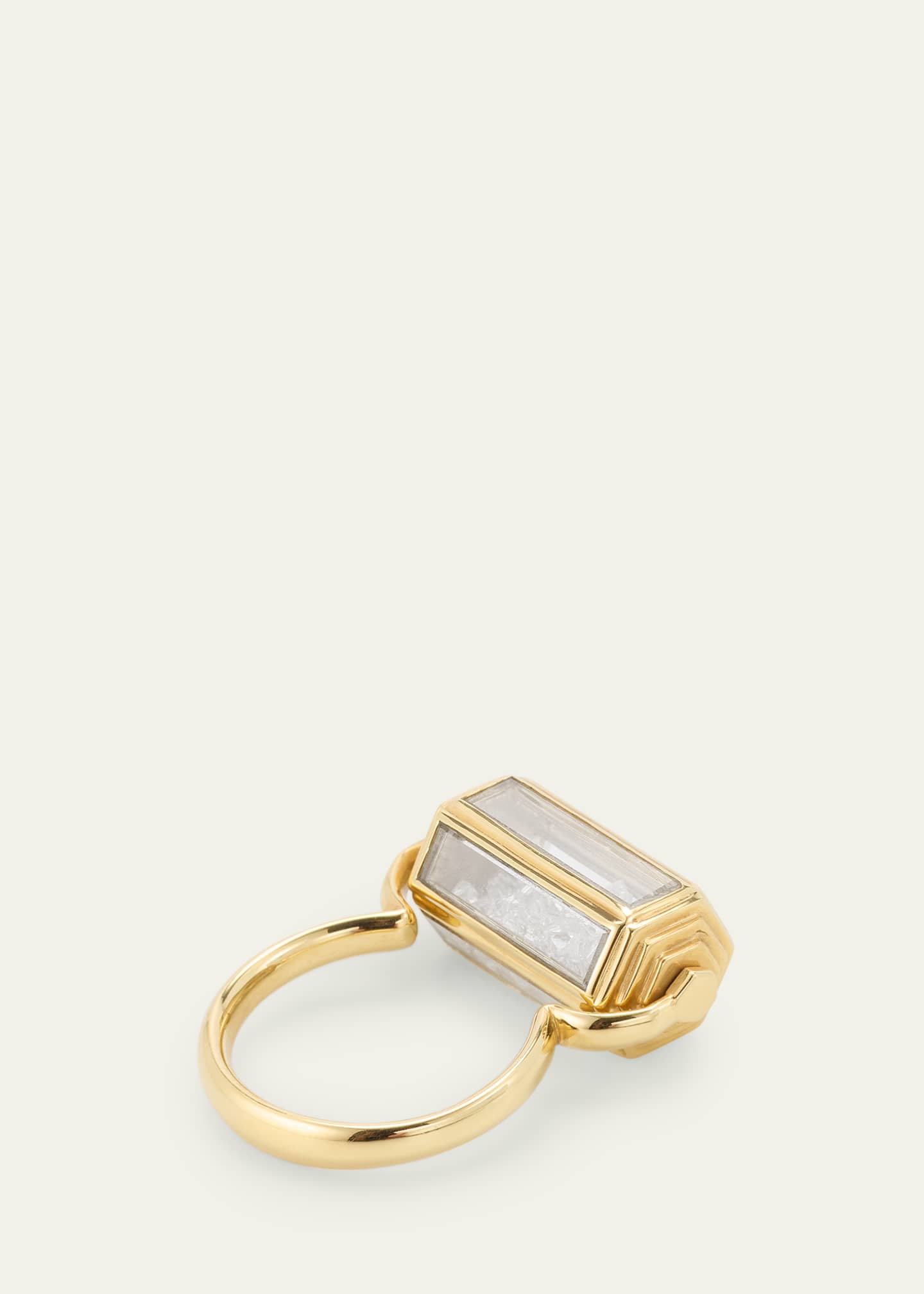 Moritz Glik 18K Gold Lotto Diamond Kaleidoscope Shaker Ring Image 4 of 4