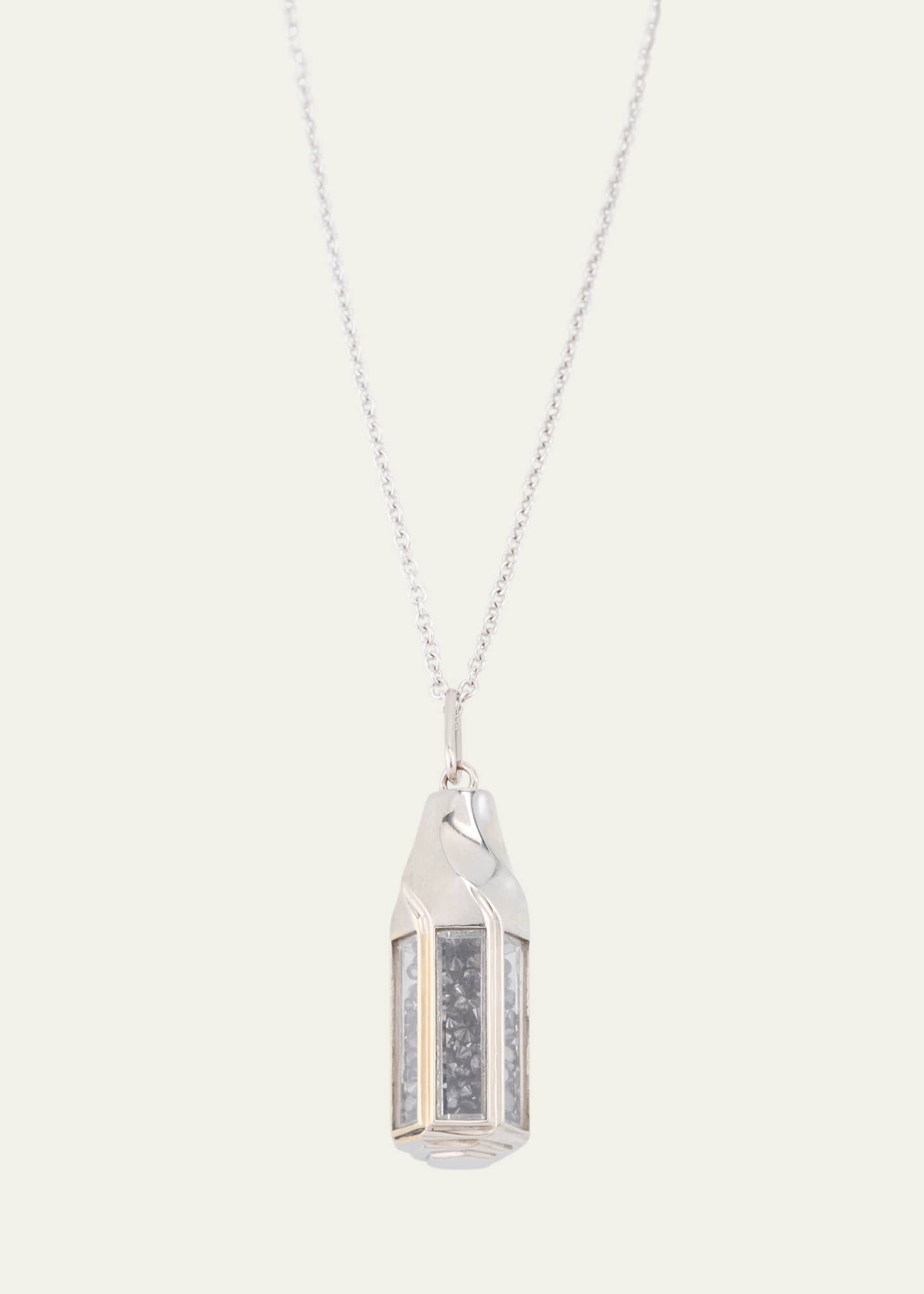 Moritz Glik 18K Gold Farol Black Diamond Kaleidoscope Shaker Pendant Necklace Image 1 of 4