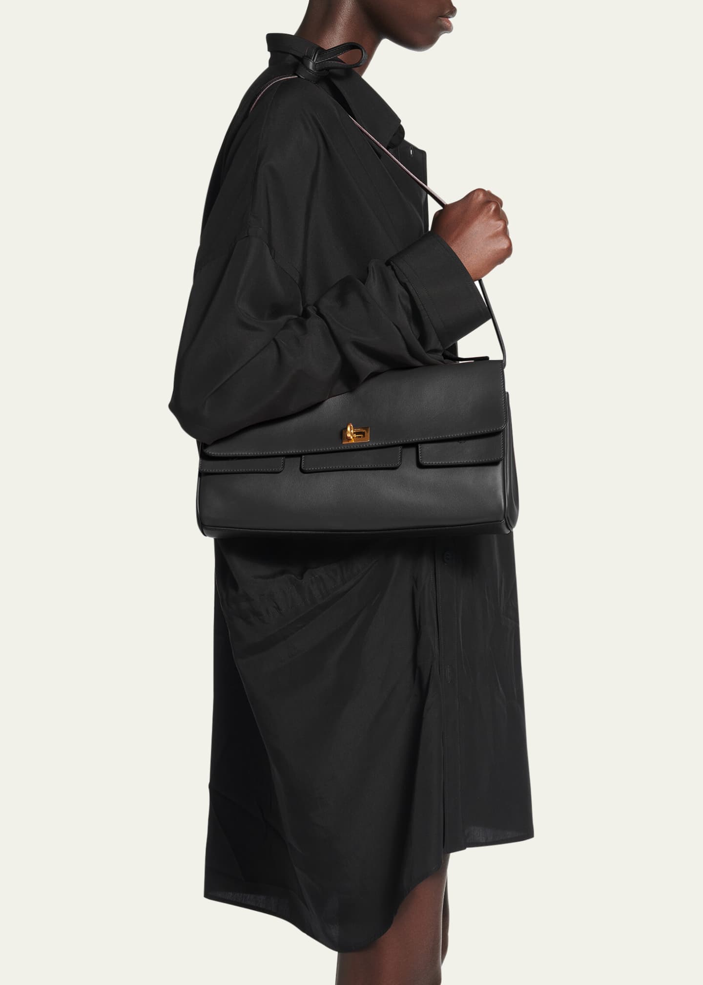 Balenciaga Bel Air Flap Leather Shoulder Bag - Bergdorf Goodman
