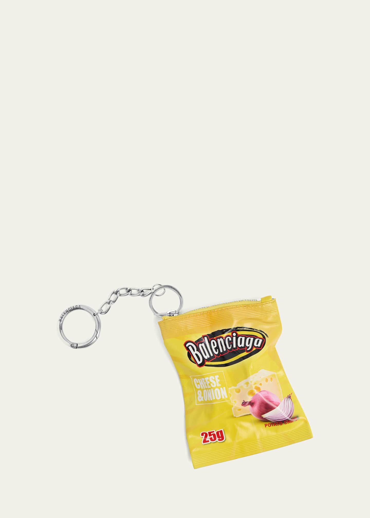 Men's Leather Keyring Chips Charm