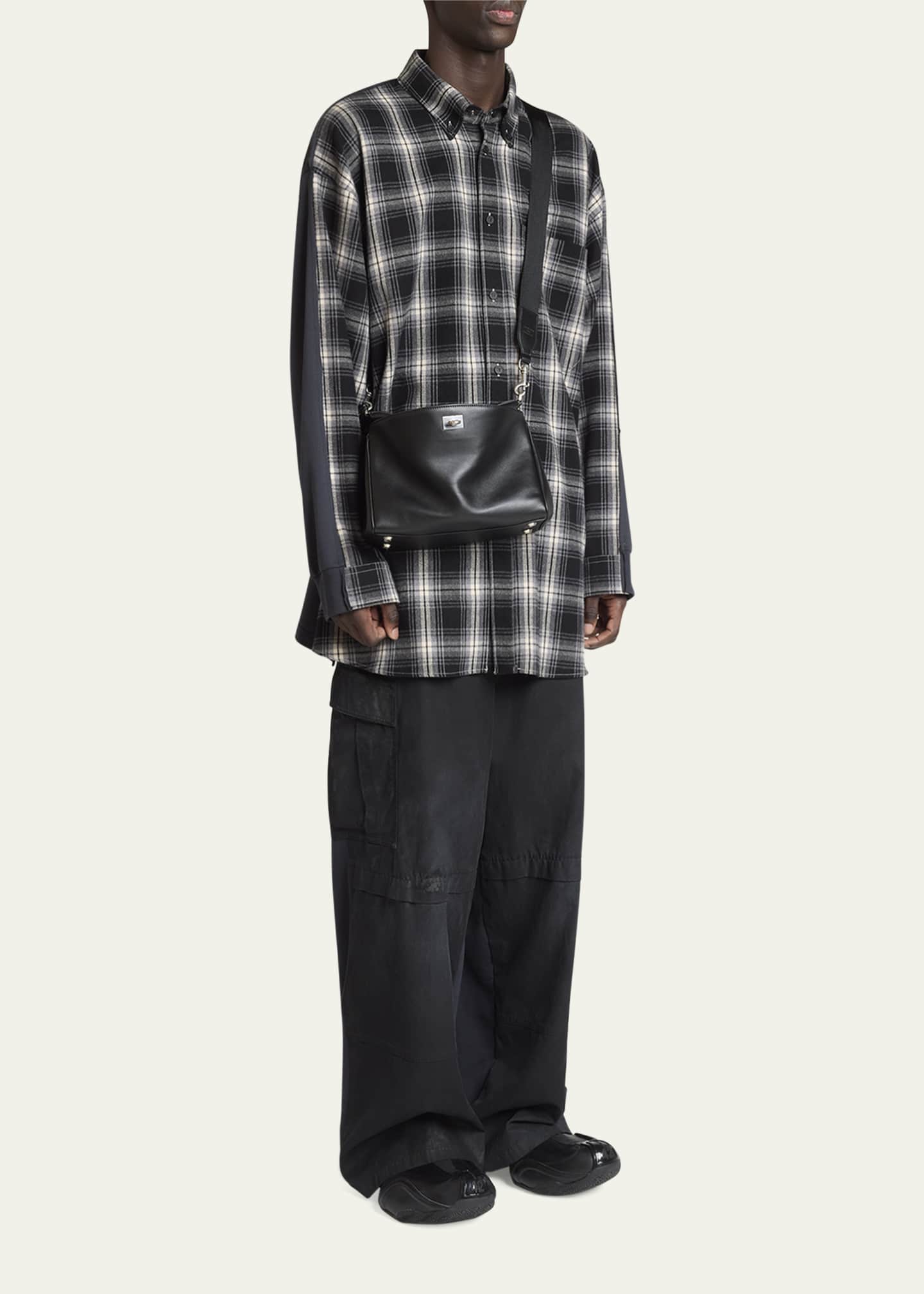 Balenciaga Men's Rodeo Leather Messenger Bag Image 5 of 6