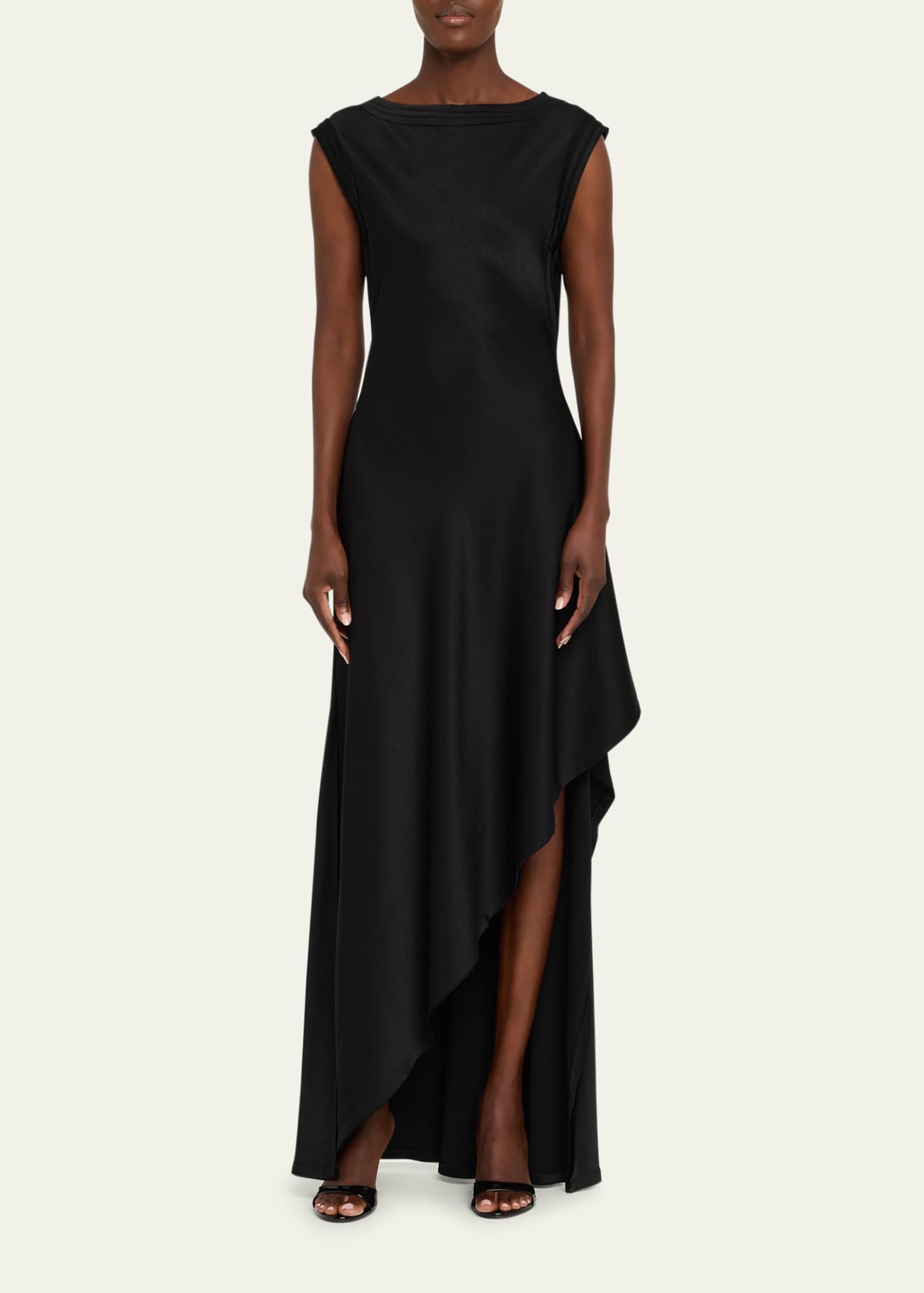 Jason Wu Collection Crepe Back Satin Asymmetric Gown Image 2 of 5