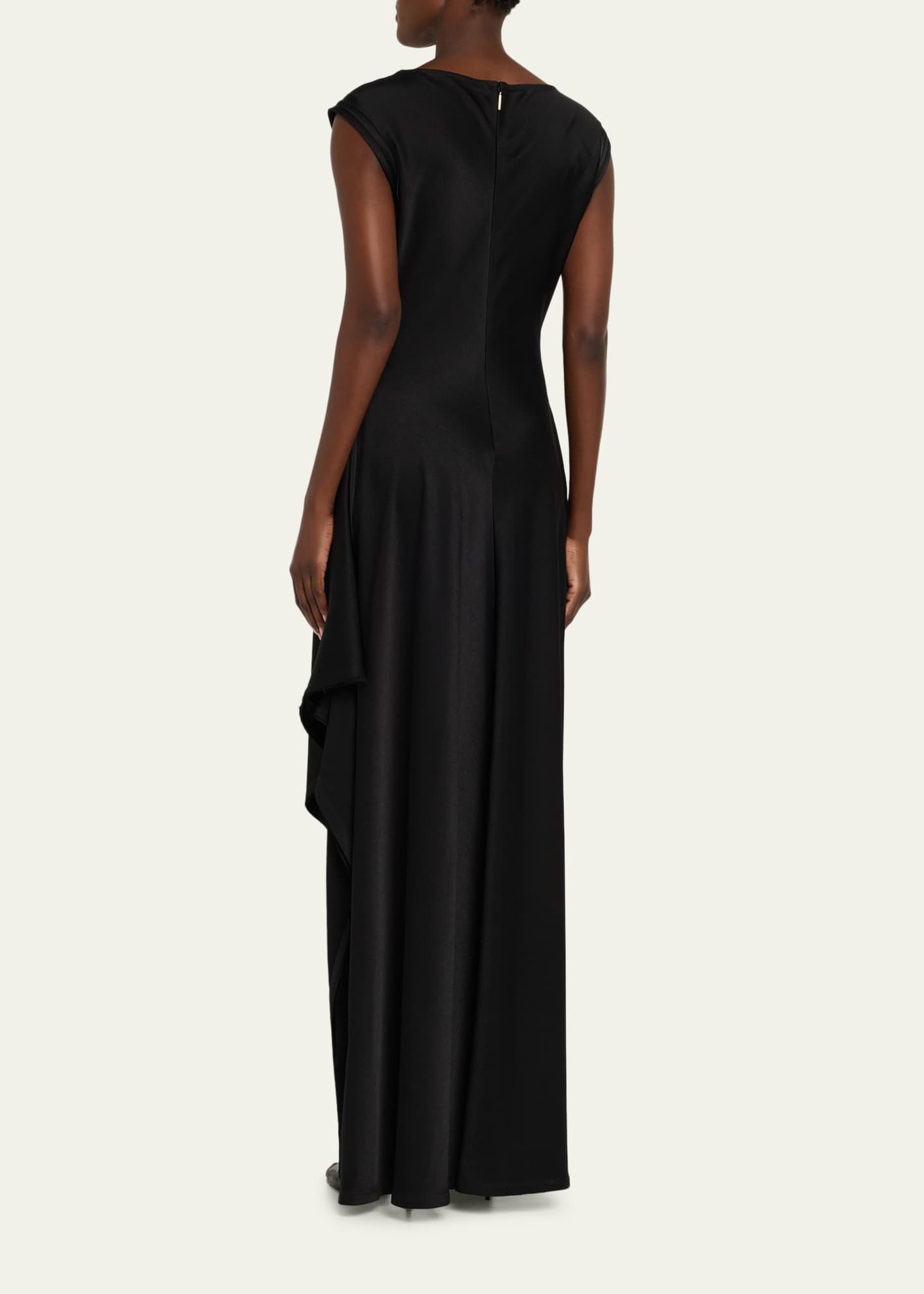 Jason Wu Collection Crepe Back Satin Asymmetric Gown Image 3 of 5