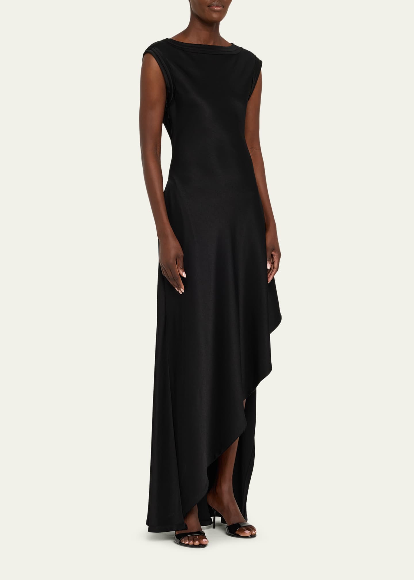 Jason Wu Collection Crepe Back Satin Asymmetric Gown Image 4 of 5