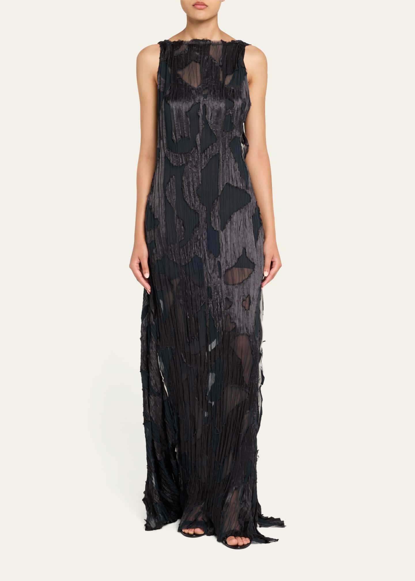 Jason Wu Collection Abstract Stripe Jacquard Boat-Neck Dress Image 2 of 5
