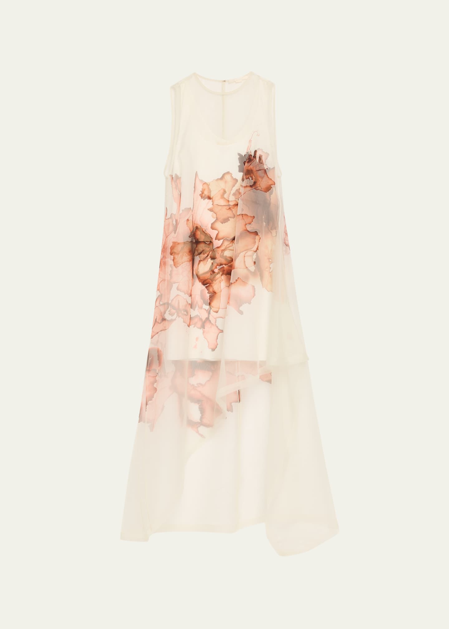 Jason Wu Collection Burnt Floral Organza Asymmetric Gown Image 1 of 5