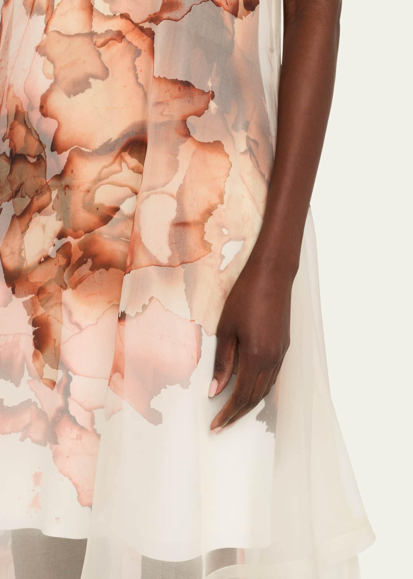 Jason Wu Collection Burnt Floral Organza Asymmetric Gown Image 5 of 5