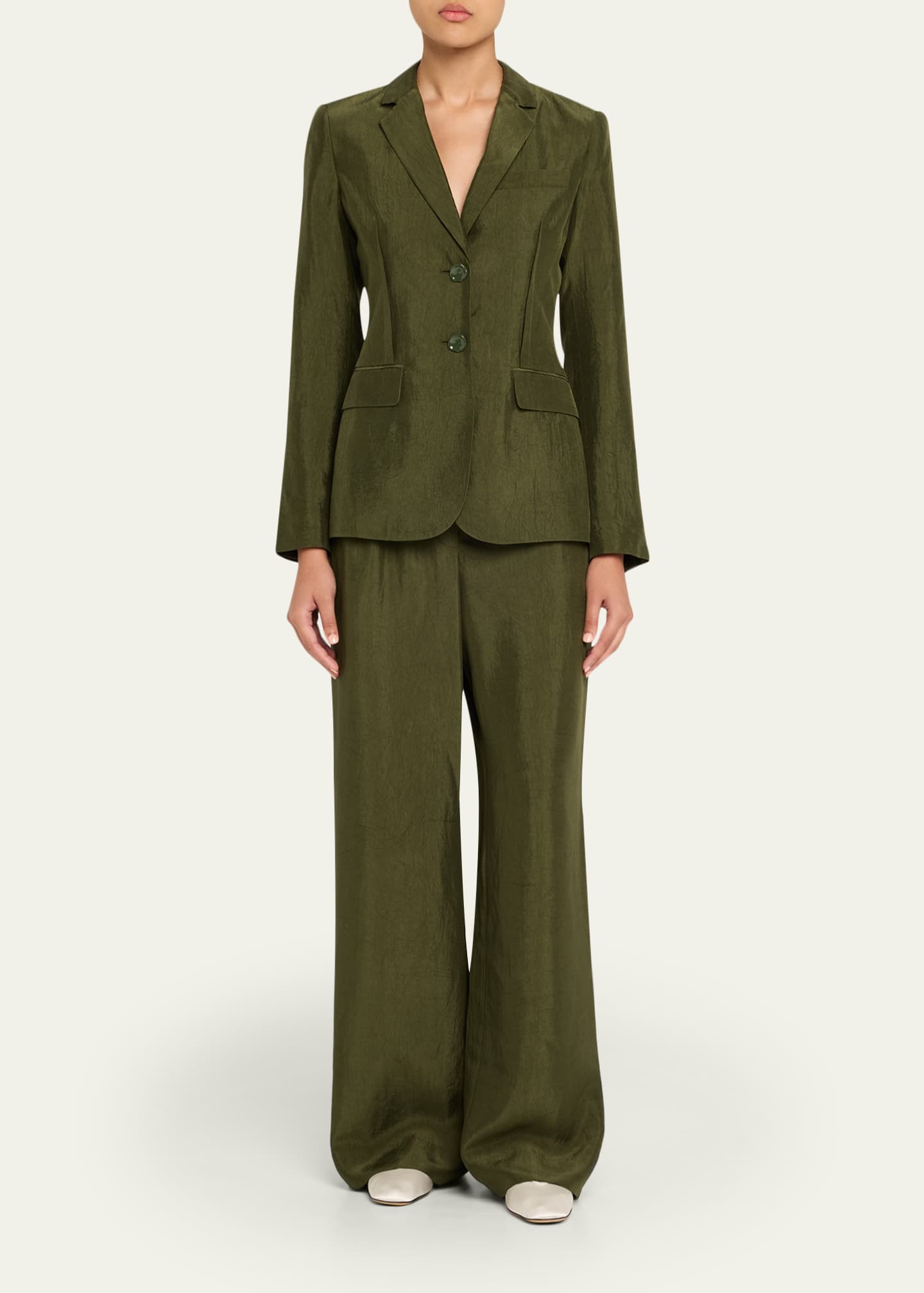Jason Wu Collection Crinkled Satin Single-Breasted Blazer Image 2 of 5