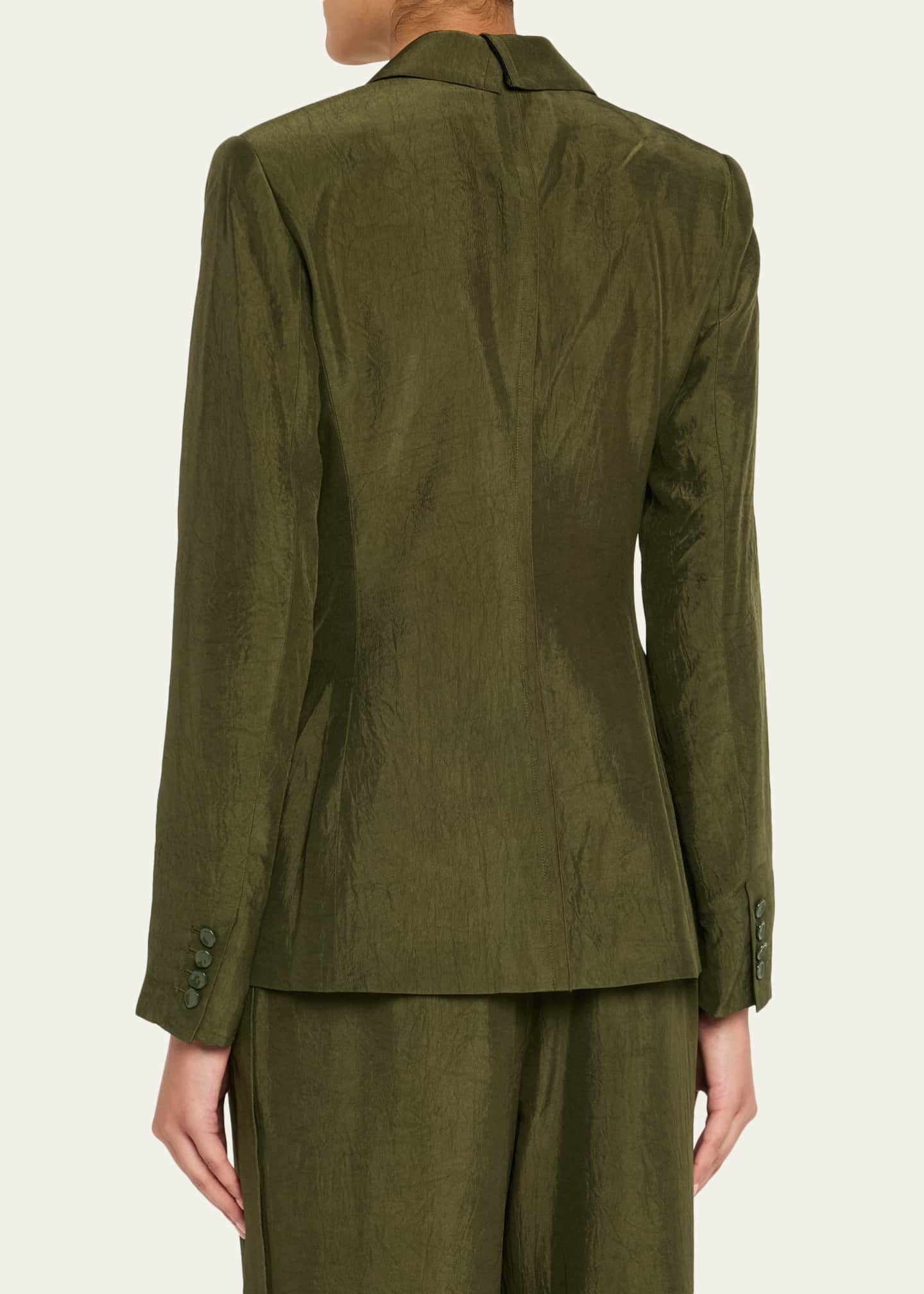 Jason Wu Collection Crinkled Satin Single-Breasted Blazer Image 3 of 5
