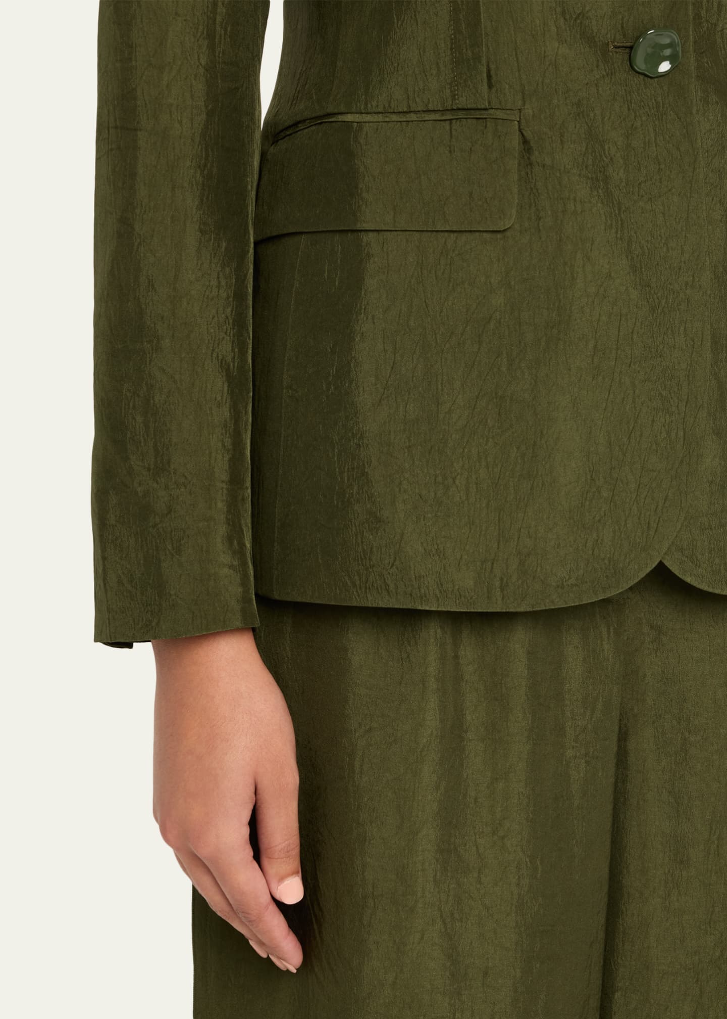 Jason Wu Collection Crinkled Satin Single-Breasted Blazer Image 5 of 5