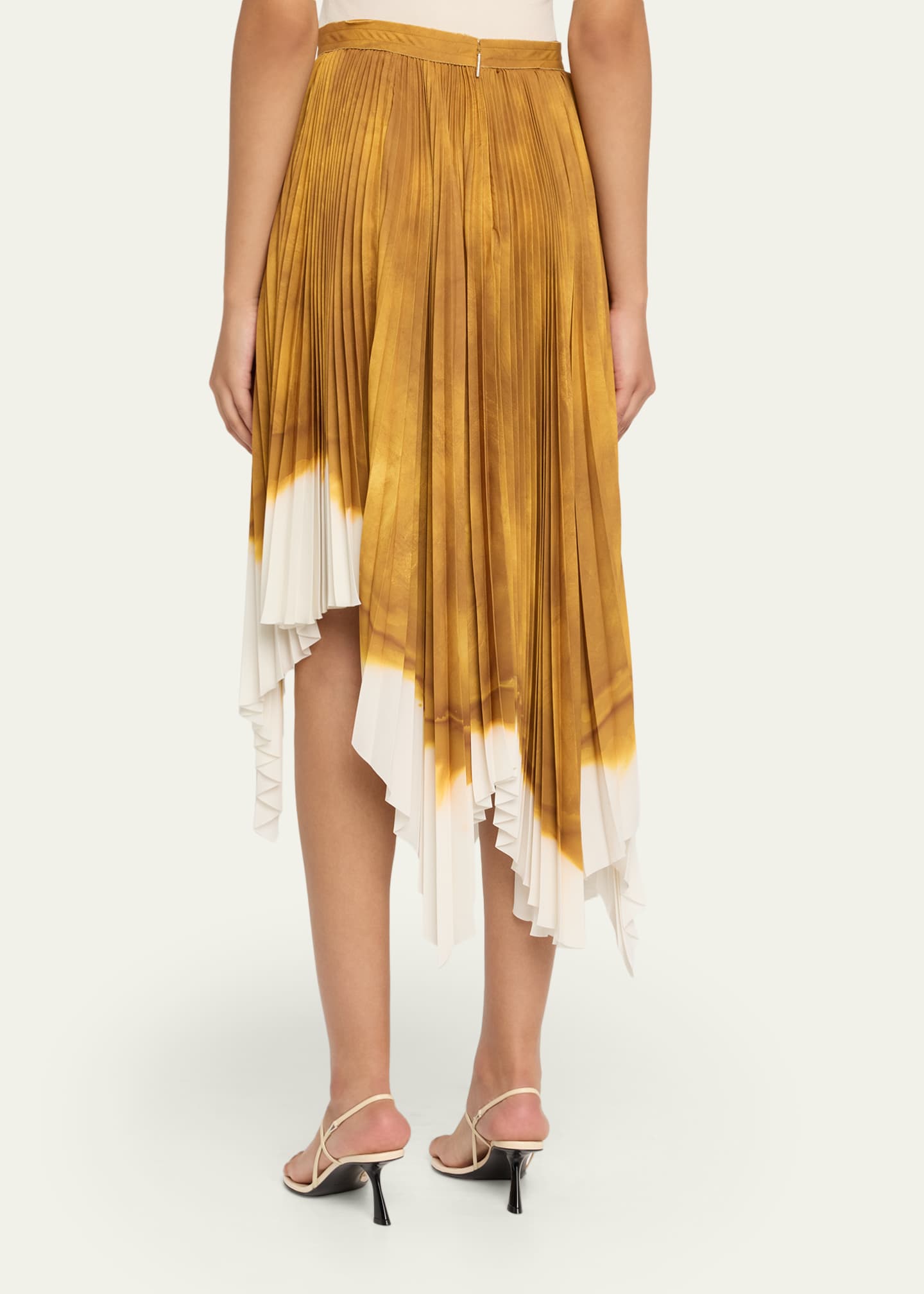 Jason Wu Collection Painted Stripe Pleated Asymmetric Skirt Image 3 of 5