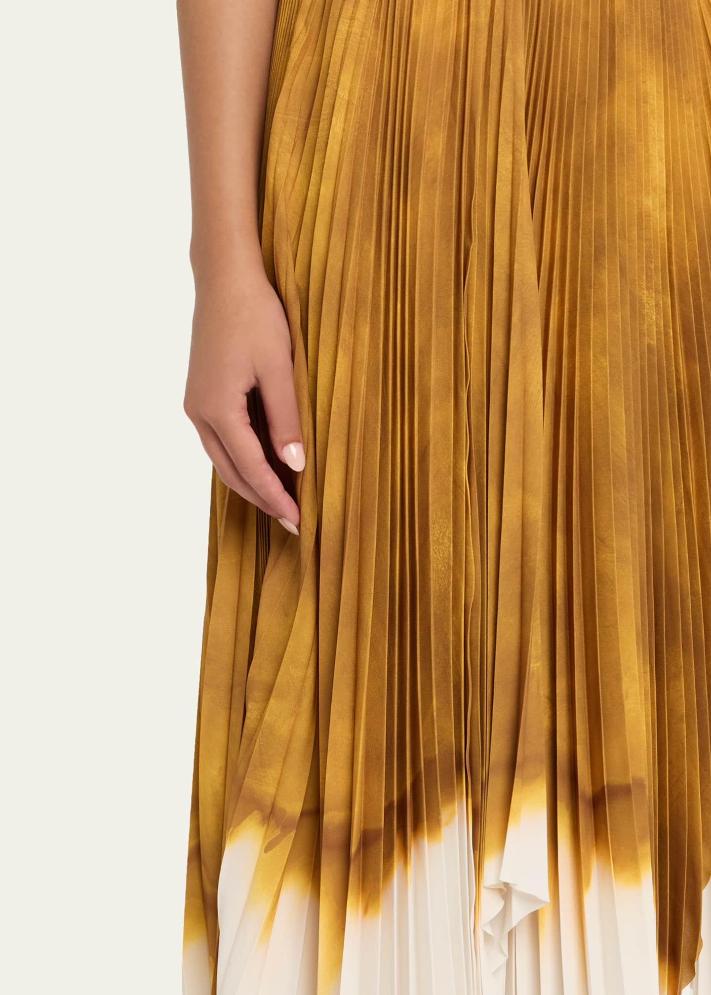 Jason Wu Collection Painted Stripe Pleated Asymmetric Skirt Image 5 of 5