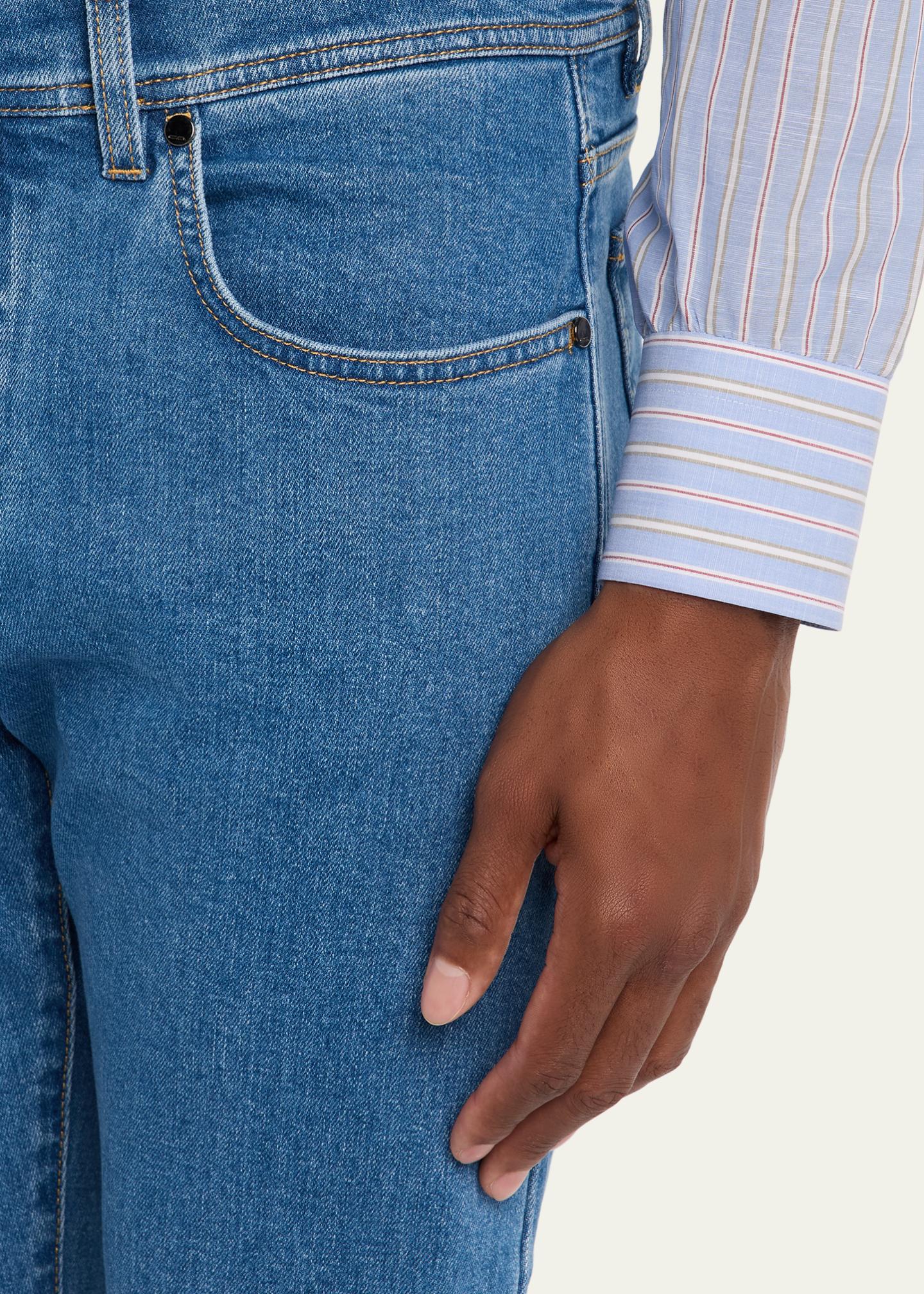 Pantalon Homme Cesare Attolini Taille 54 - Coton, Fait Main, Coupe Costume