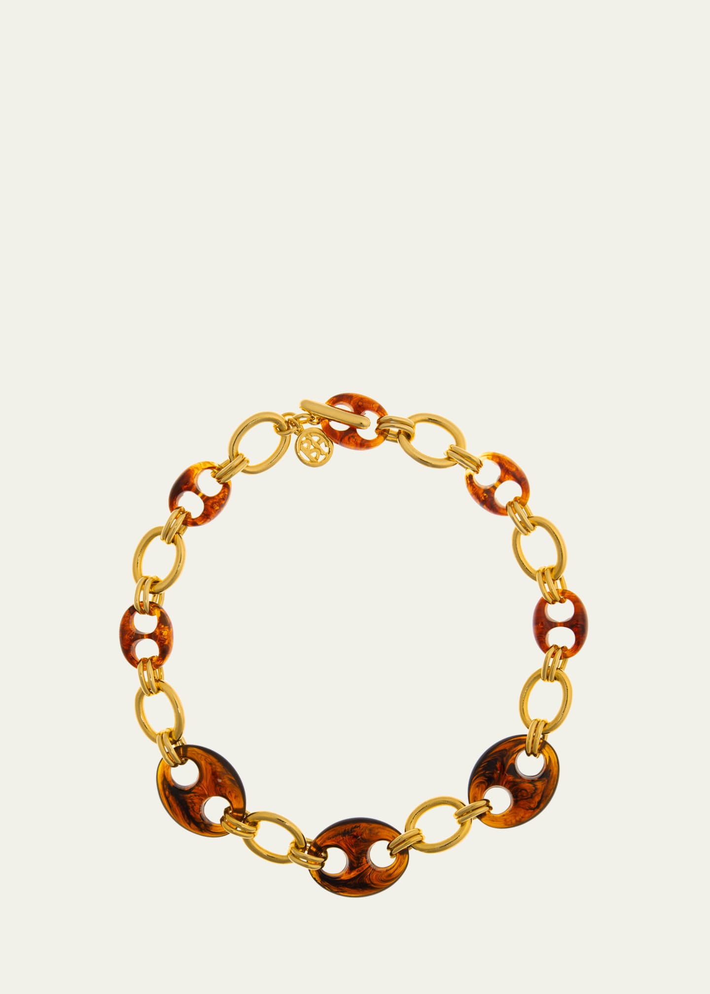 Ben-Amun 24K Gold Electroplated Chain Necklace with Tortoise Links