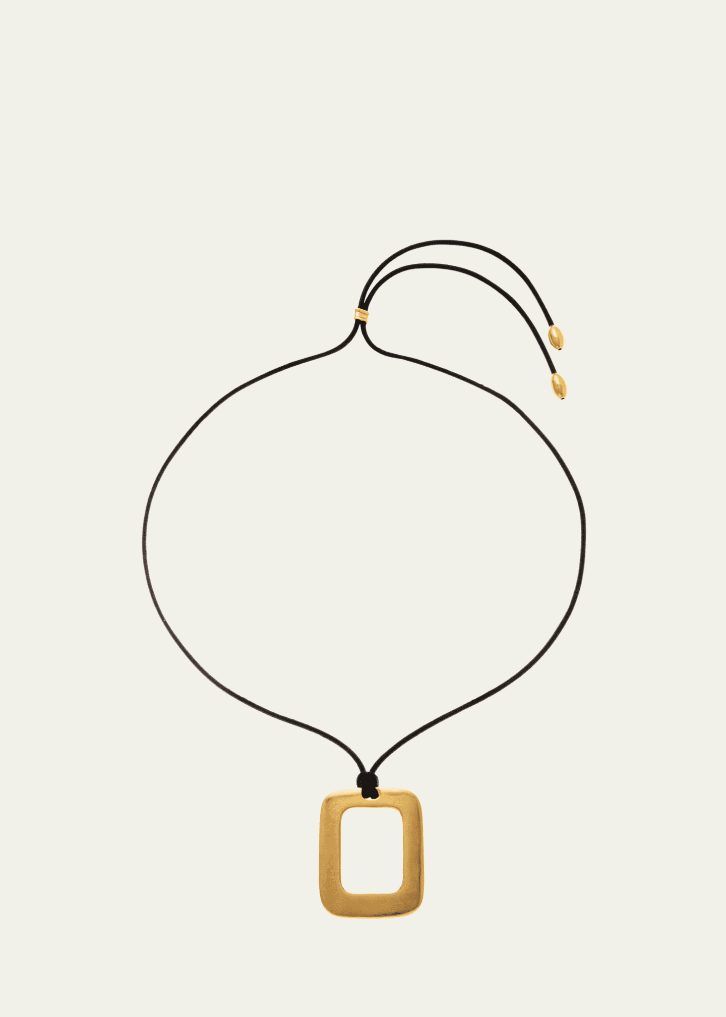 Ben-Amun Black Cord Necklace with Rectangular Pendant