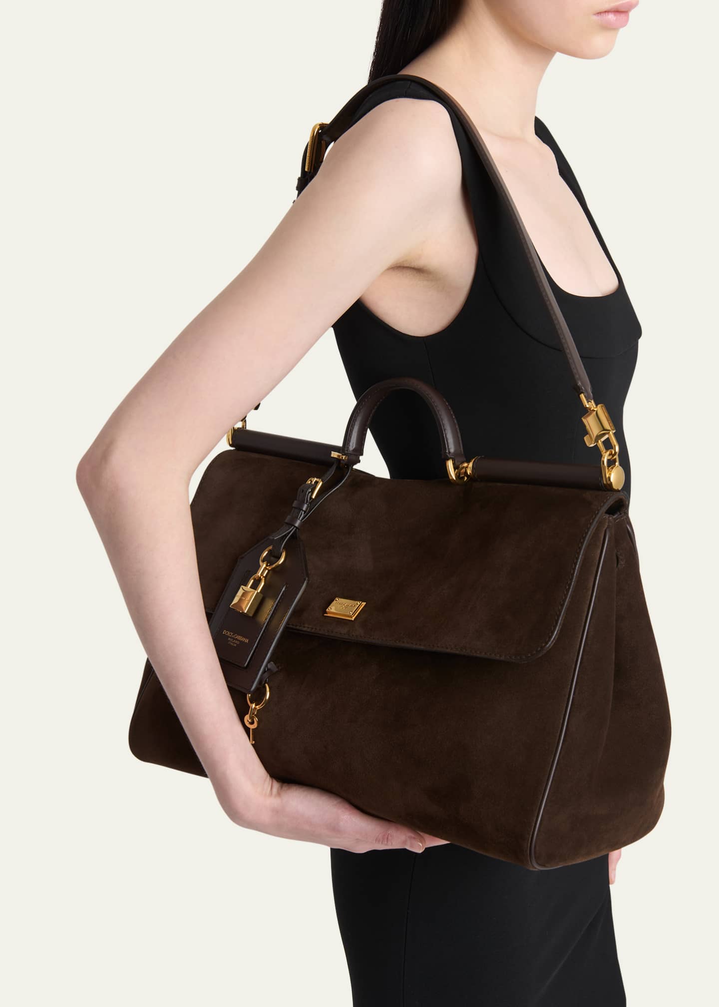 Dolce&Gabbana My Sicily Suede Top-Handle Bag - Bergdorf Goodman